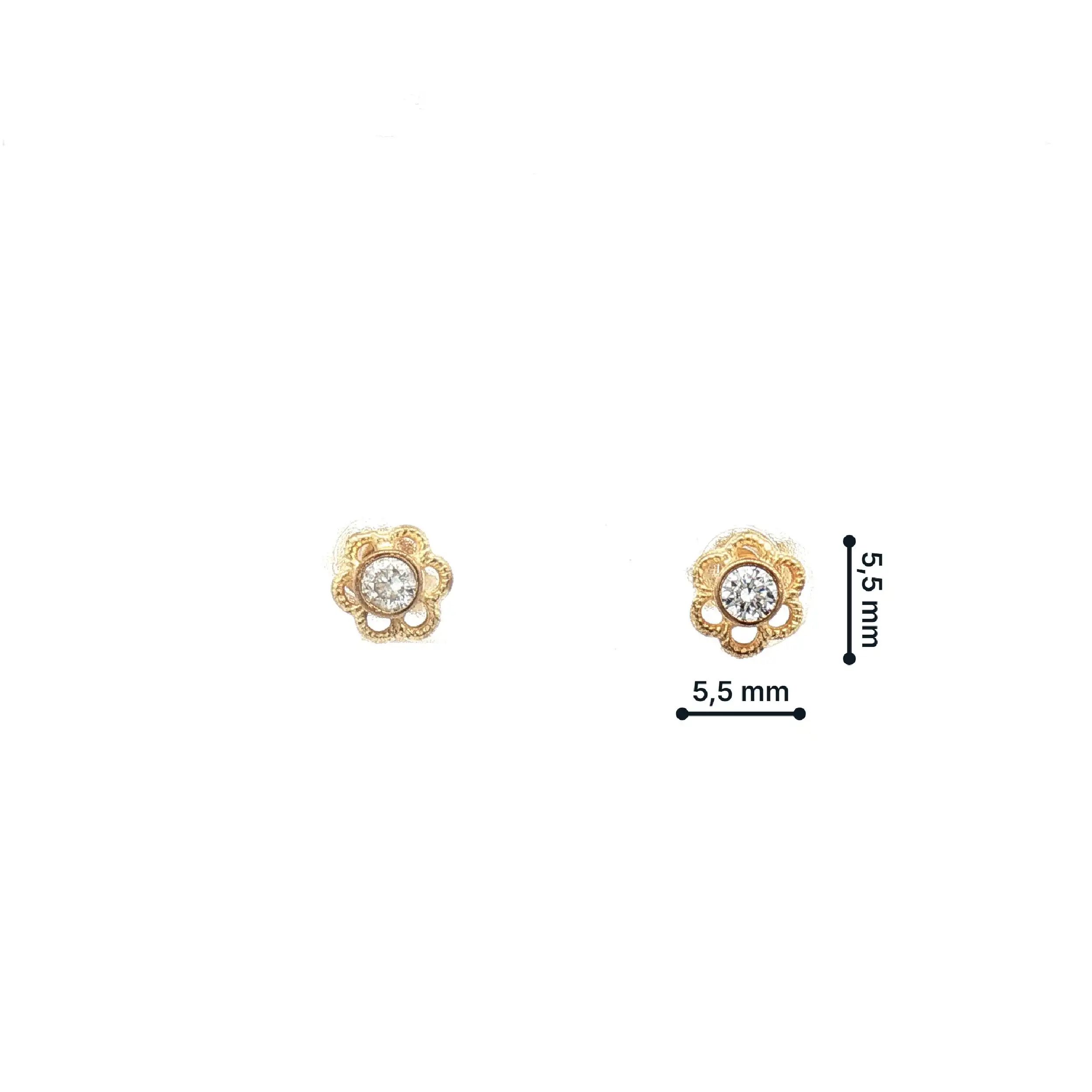 Ohrstecker Gelbgold mit Zirkonia Ohrstecker Gelbgold mit Zirkonia