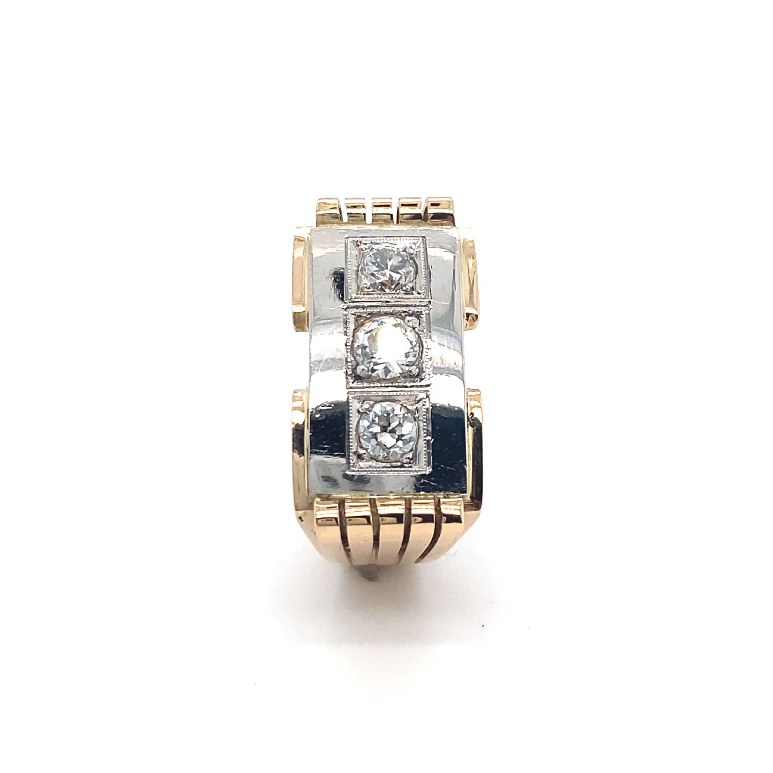 Herrenring Bicolor mit Brillanten Herrenring Bicolor mit Brillanten