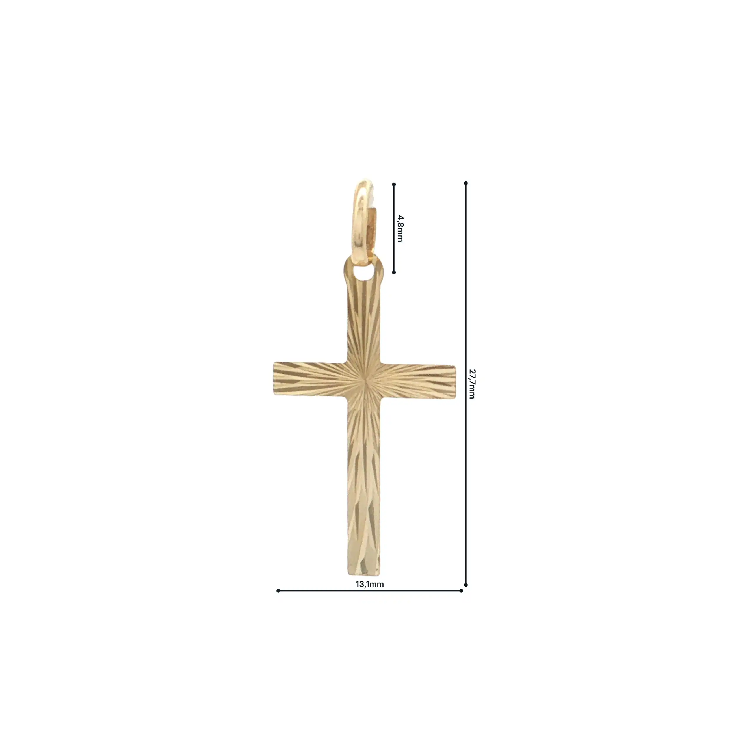 Kreuzanhänger Gelbgold