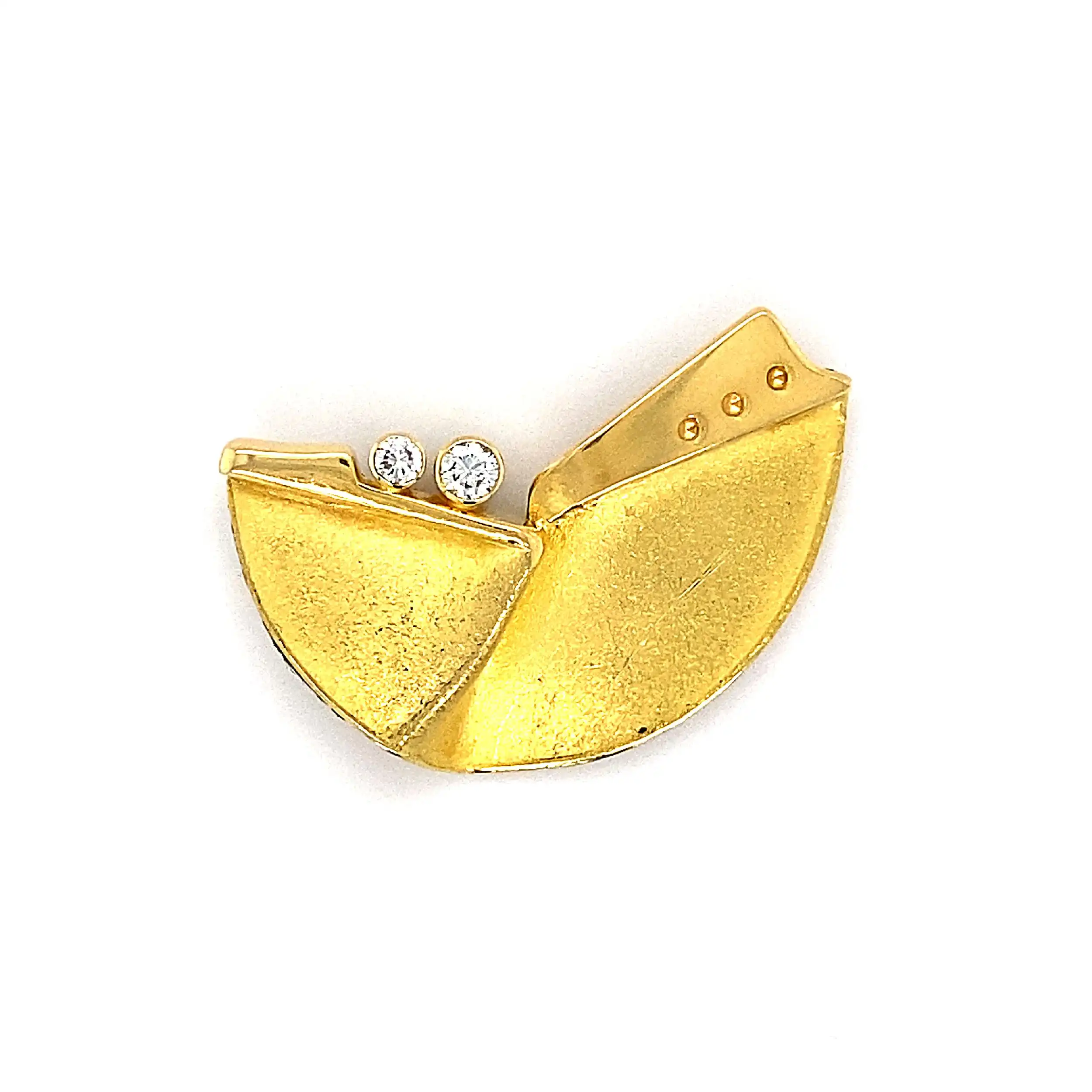 Brosche Gelbgold mit Brillanten Brosche Gelbgold mit Brillanten