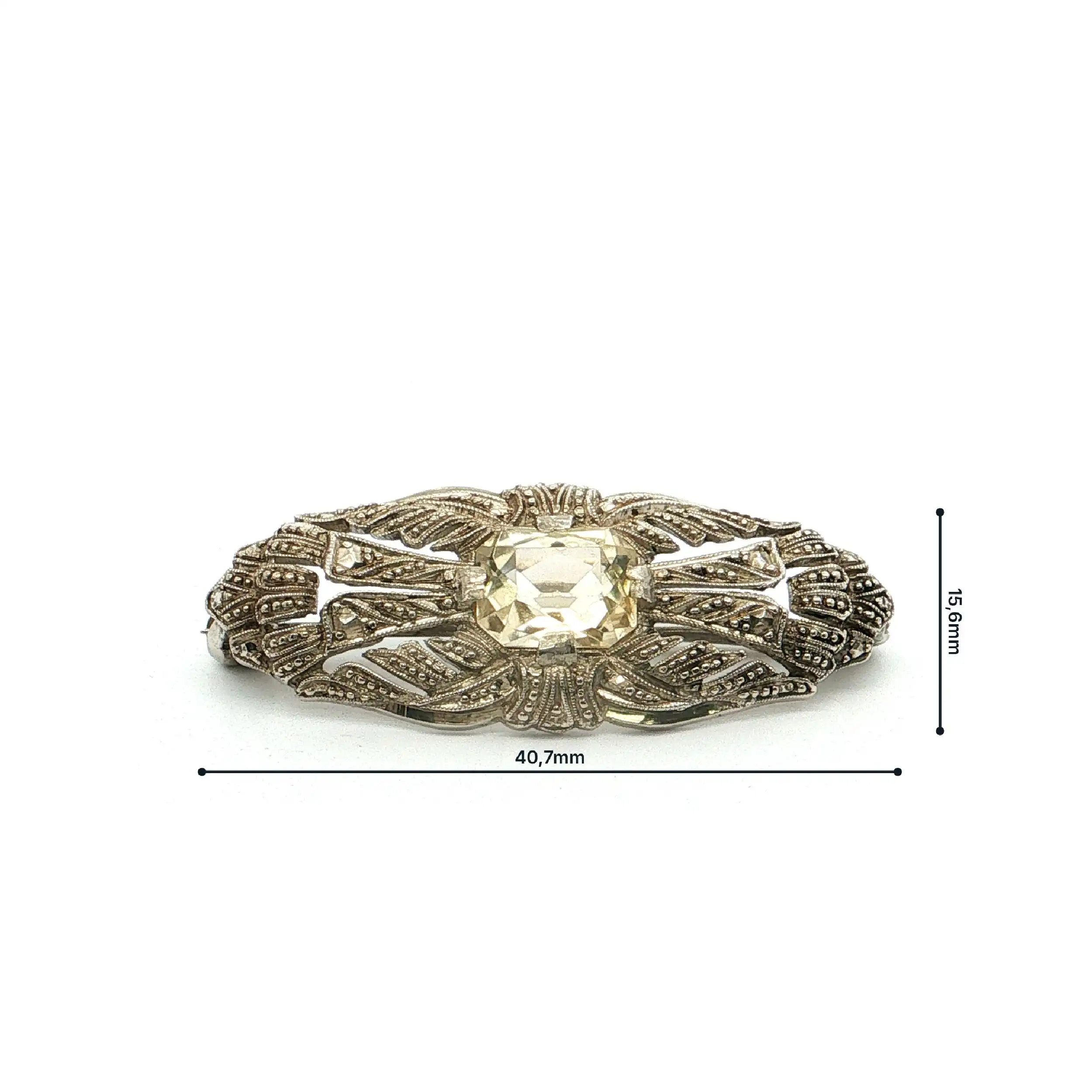 Anstecknadel Silber mit Citrin "Vintage" Anstecknadel Silber mit Citrin "Vintage"