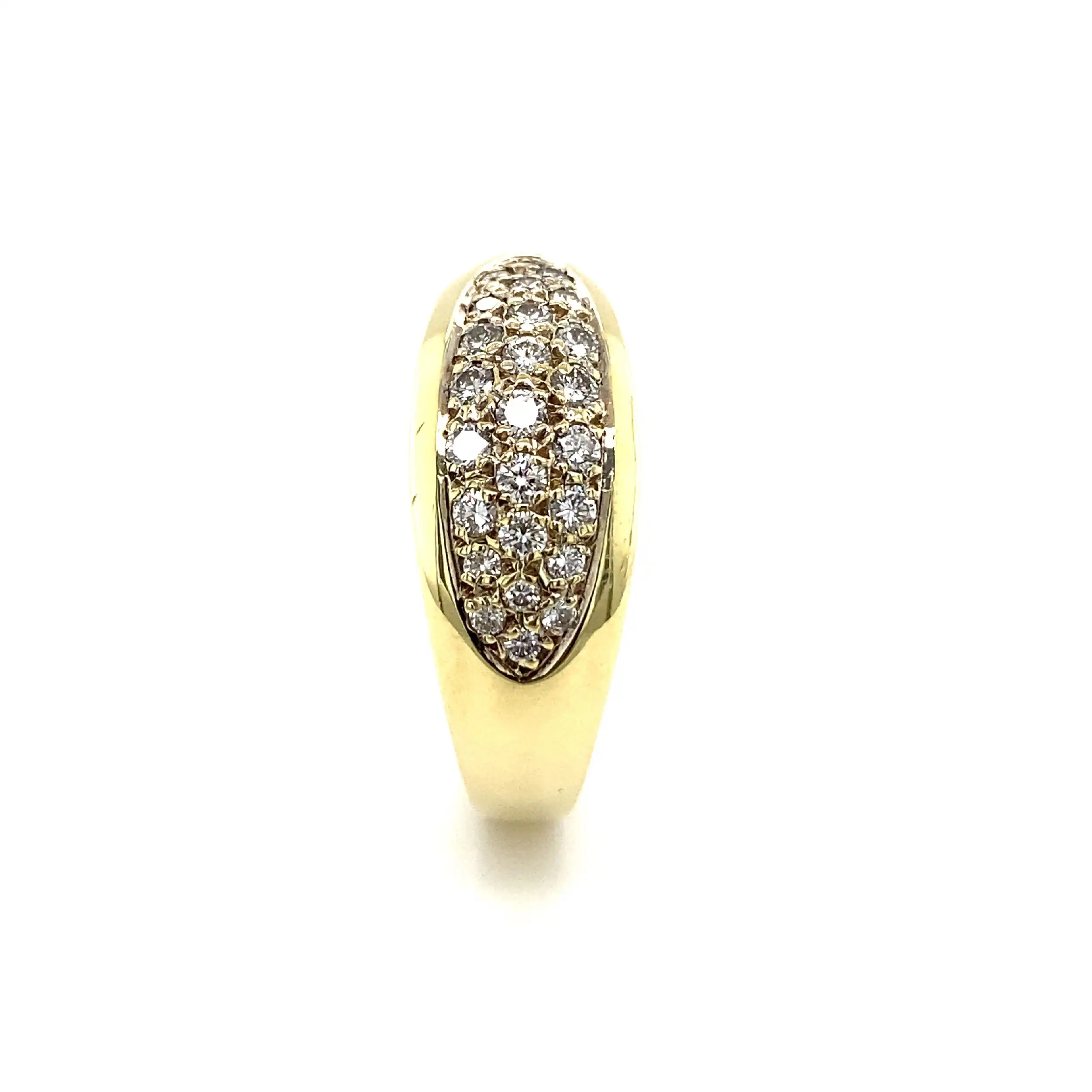 Ring Gelbgold mit Brillanten, graviert mit 0,50ct.