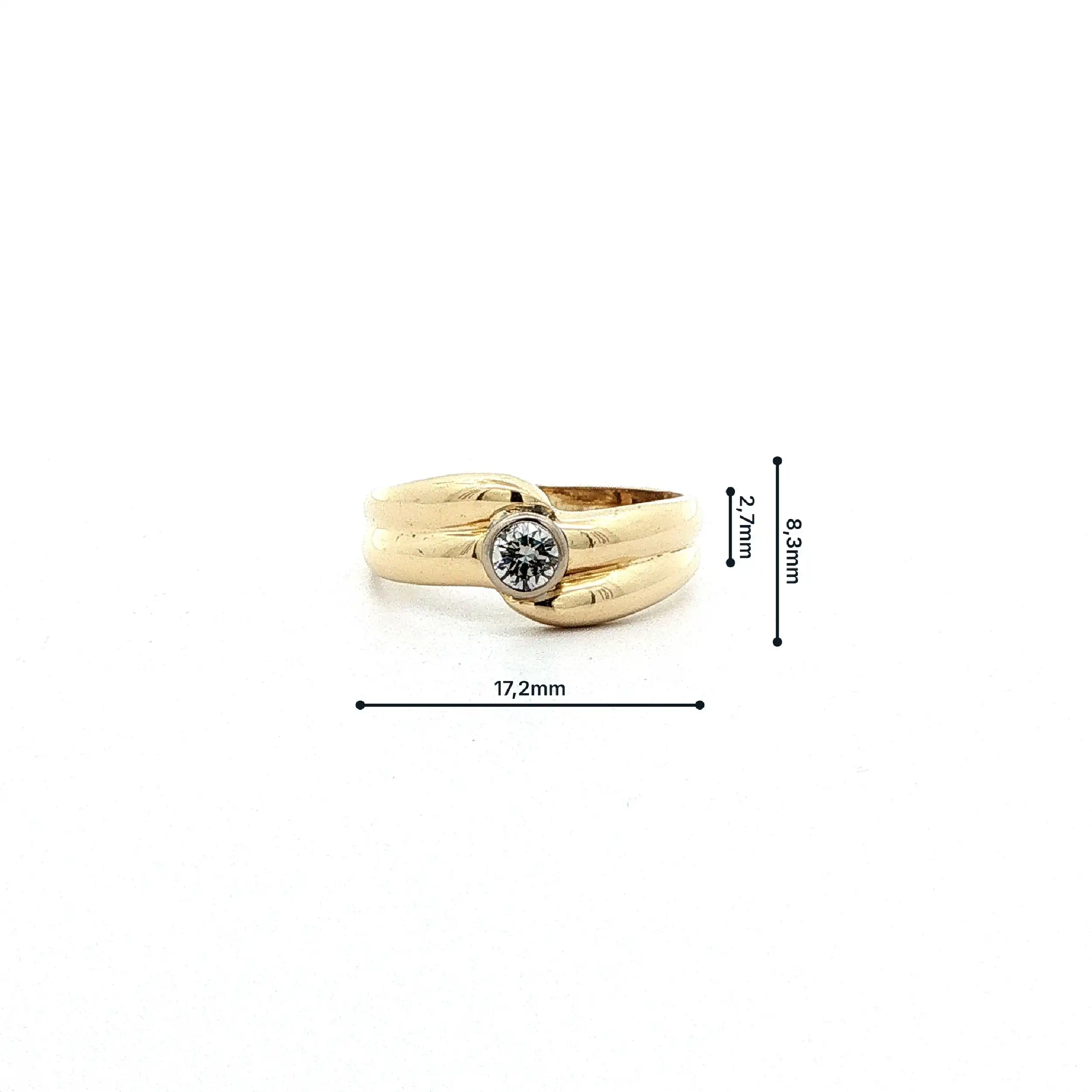 Ring Gelbgold mit Brillant