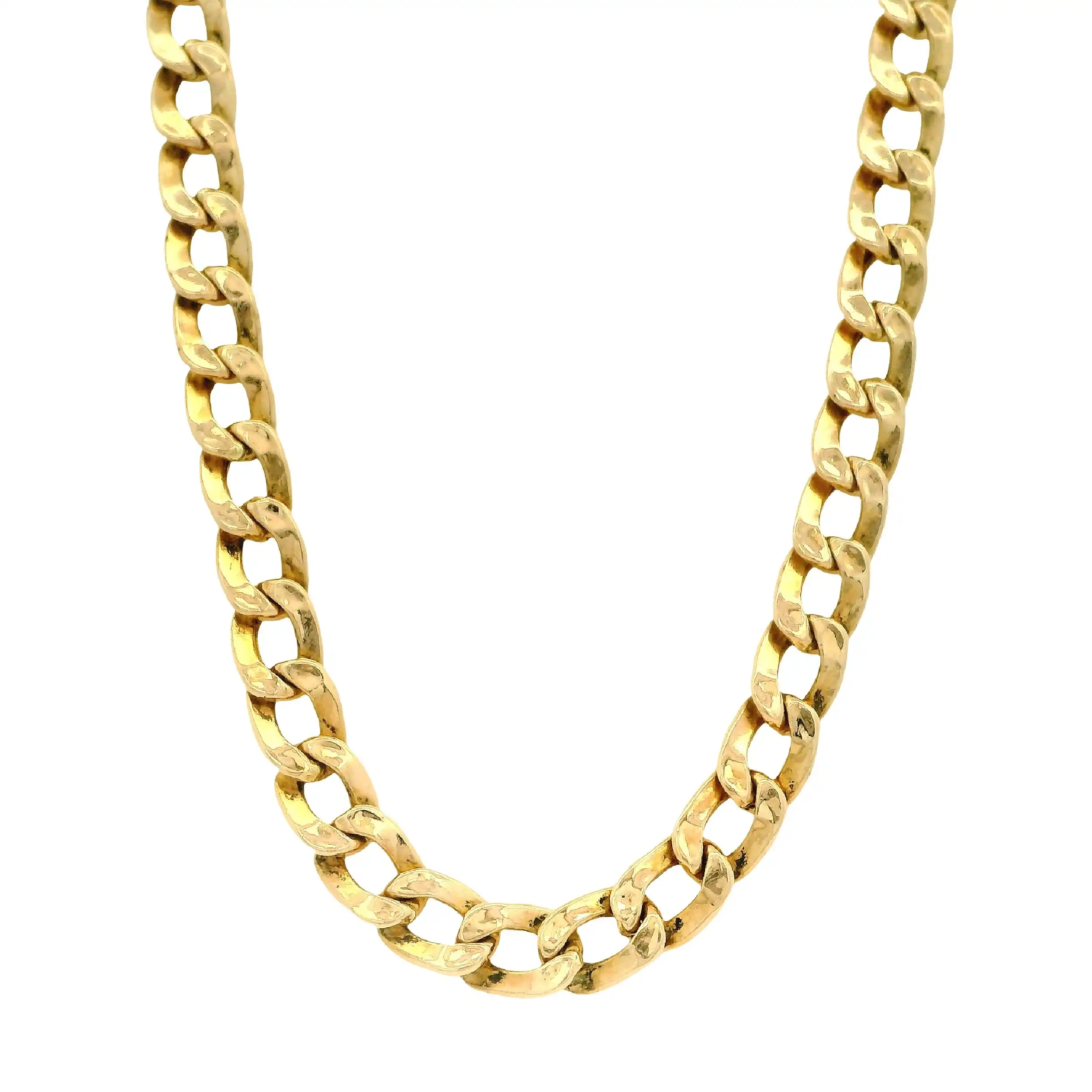 Panzerkette Gelbgold halbmassiv
