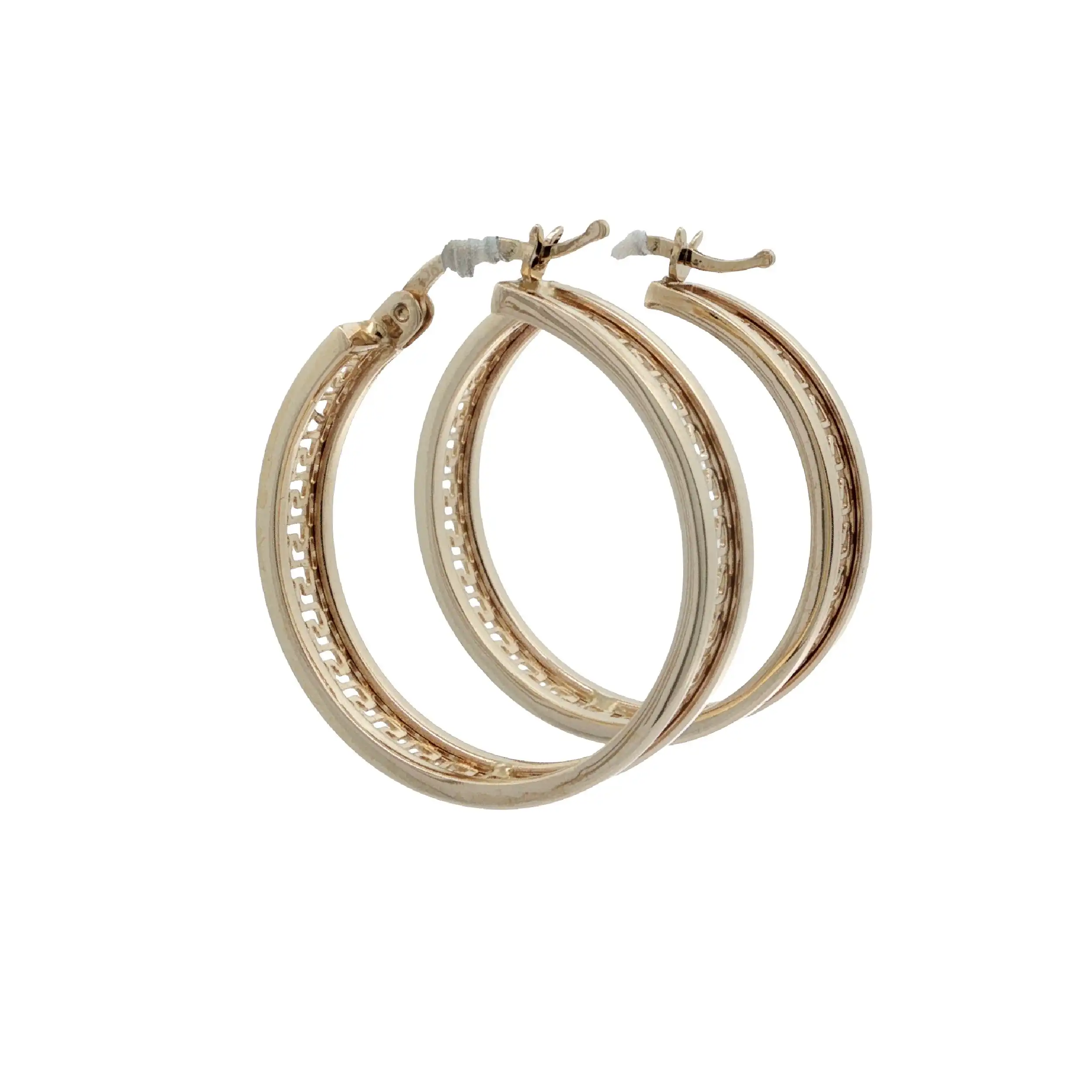 Creolen Gelbgold mit Muster Creolen Gelbgold mit Muster