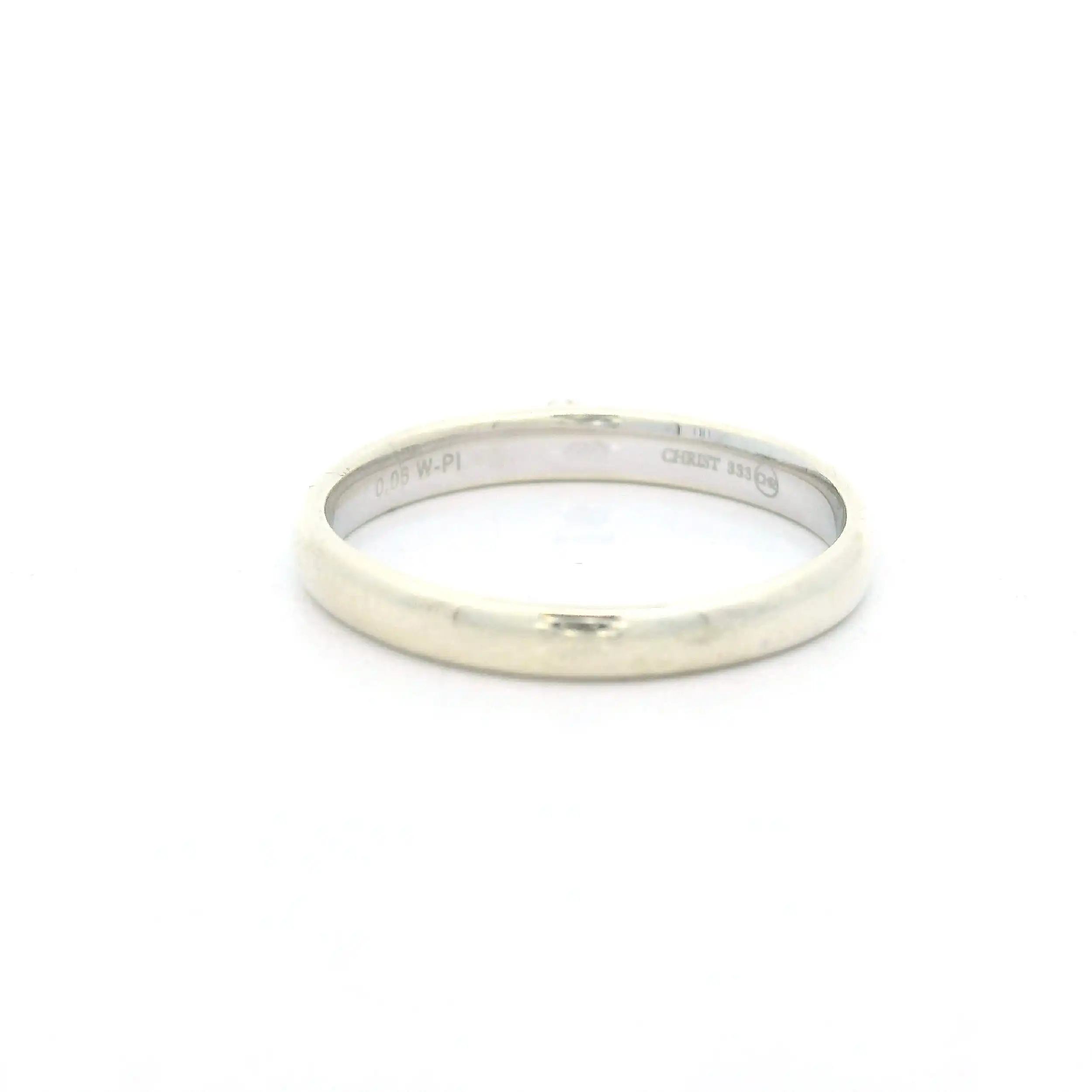 Ring Weißgold mit Brillant, graviert mit 0,06ct Christ Ring Weißgold mit Brillant, graviert mit 0,06ct Christ