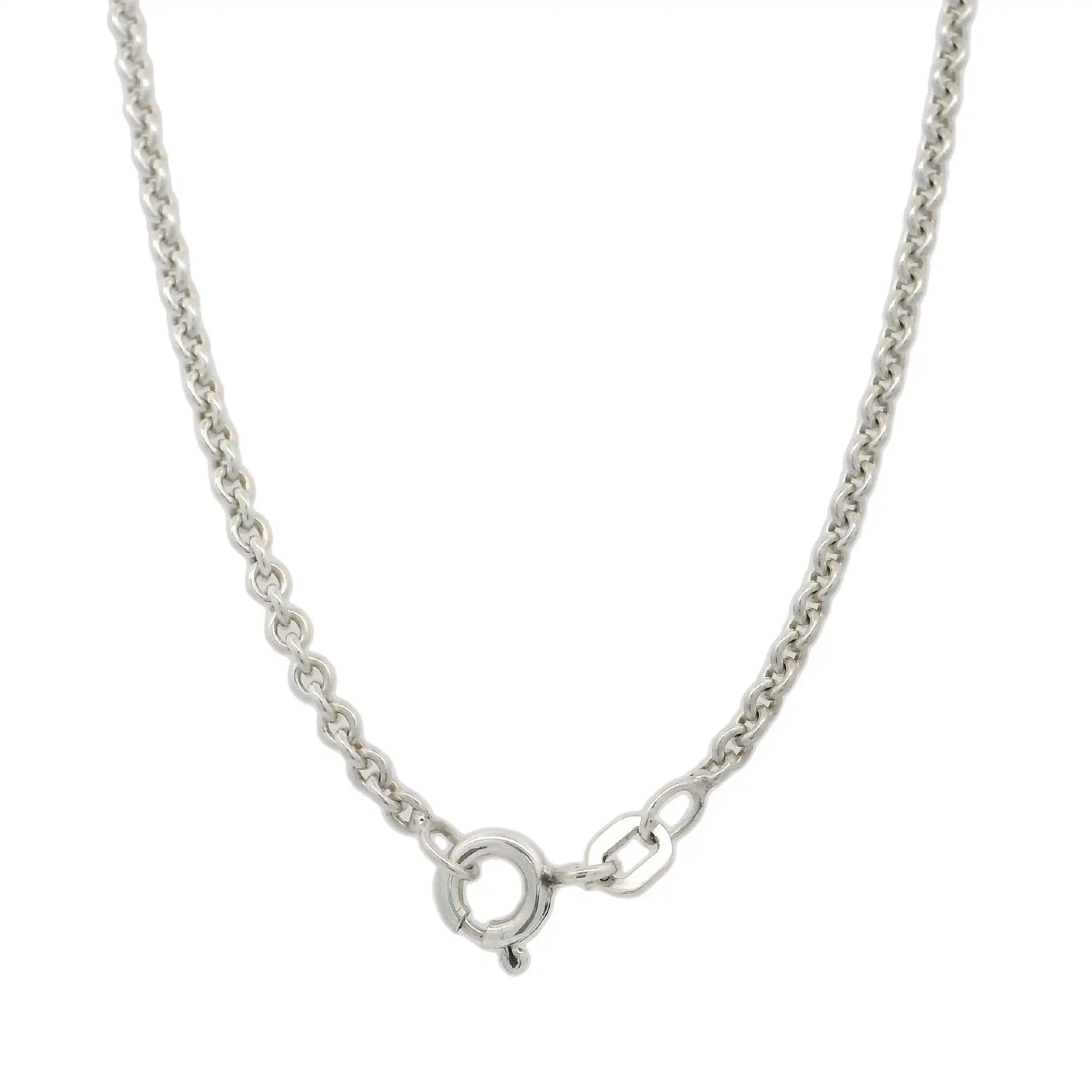Ankerkette Silber mit Anhänger Herz & Zirkonia