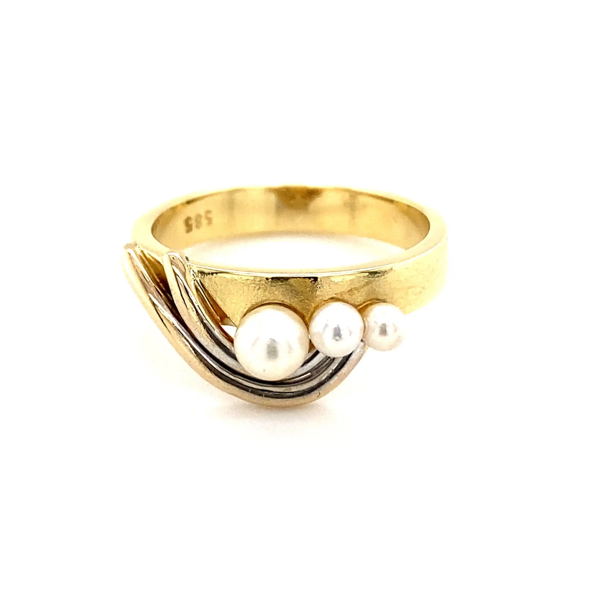 Ring Bicolor mit Perlen