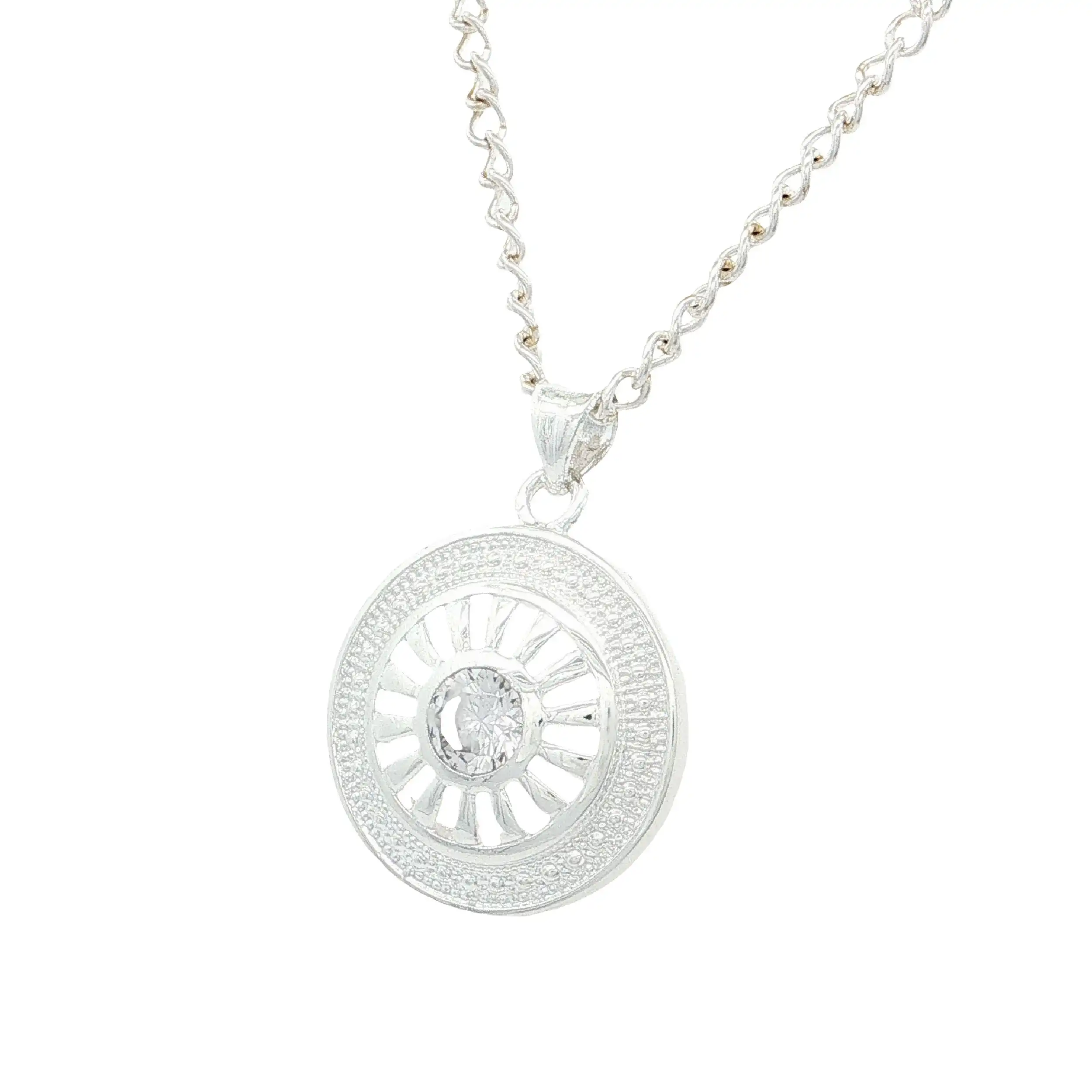 Kette Silber mit Anhänger mit Zirkonia Kette Silber mit Anhänger mit Zirkonia