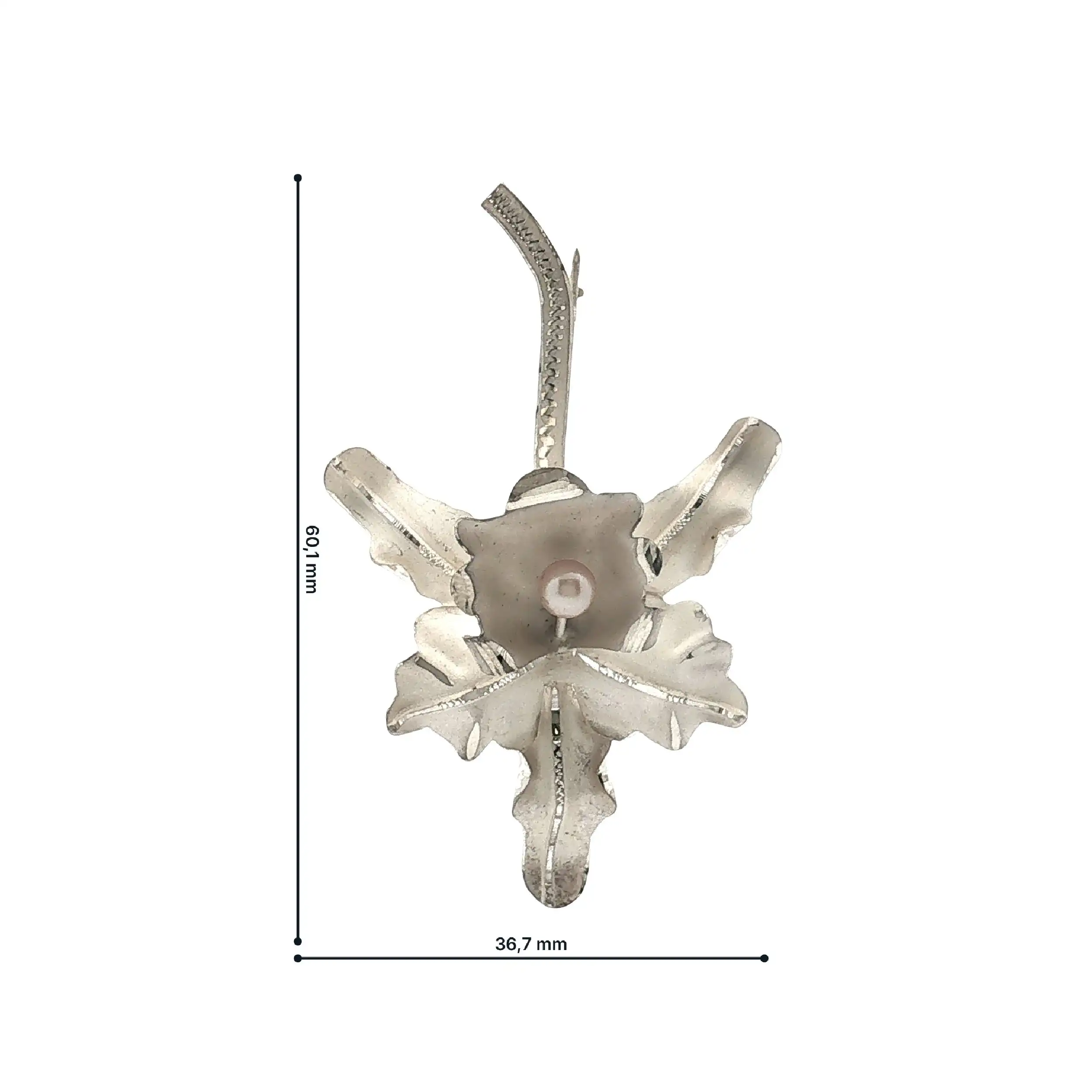 Brosche Silber mit Perle Brosche Silber mit Perle