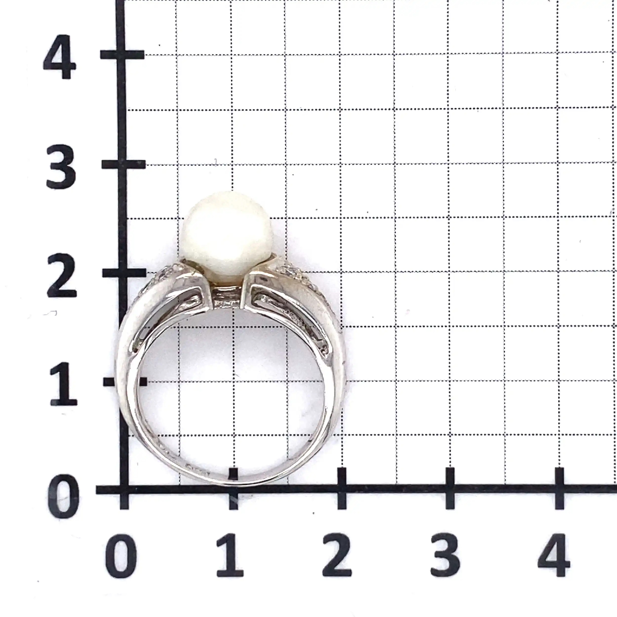 Ring Weißgold mit Perle und Brillanten Ring Weißgold mit Perle und Brillanten