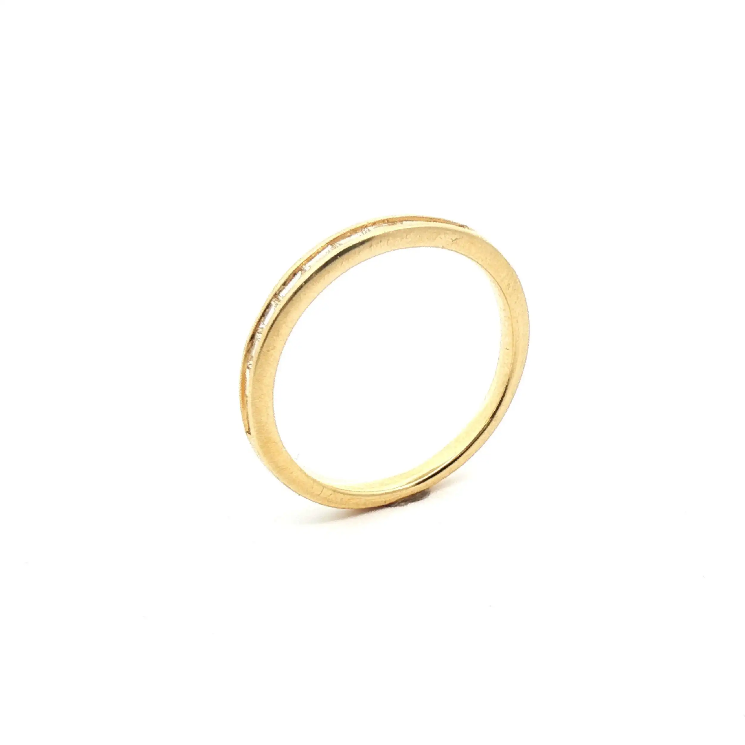 Halbmemoryring Gelbgold mit Baguettediamanten Halbmemoryring Gelbgold mit Baguettediamanten