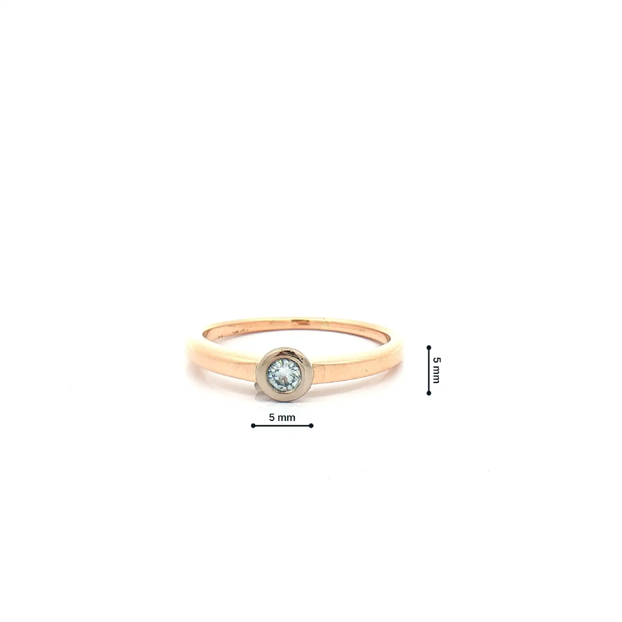 Ring Bicolor mit Brillant Ring Bicolor mit Brillant