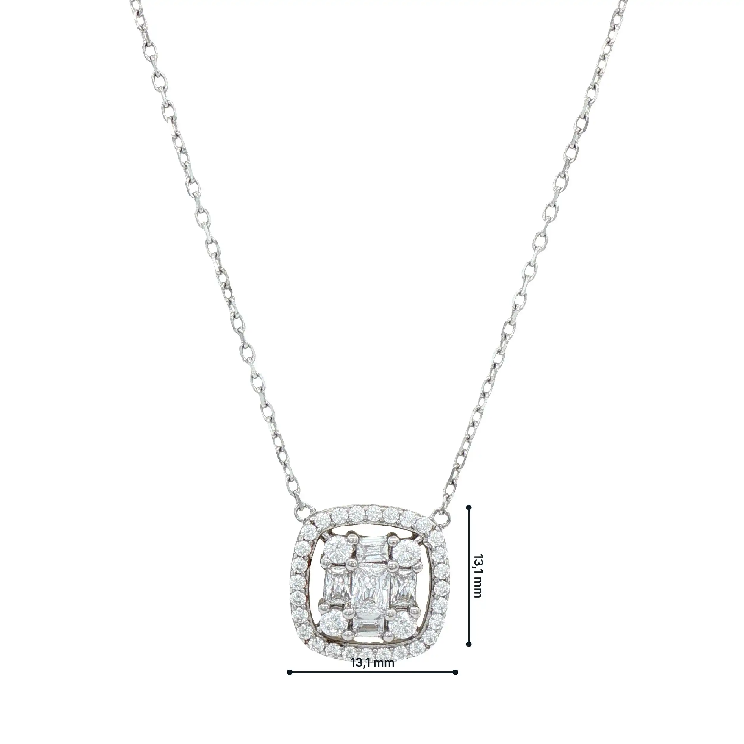 Ankercollier Silber mit Zirkonia Ankercollier Silber mit Zirkonia