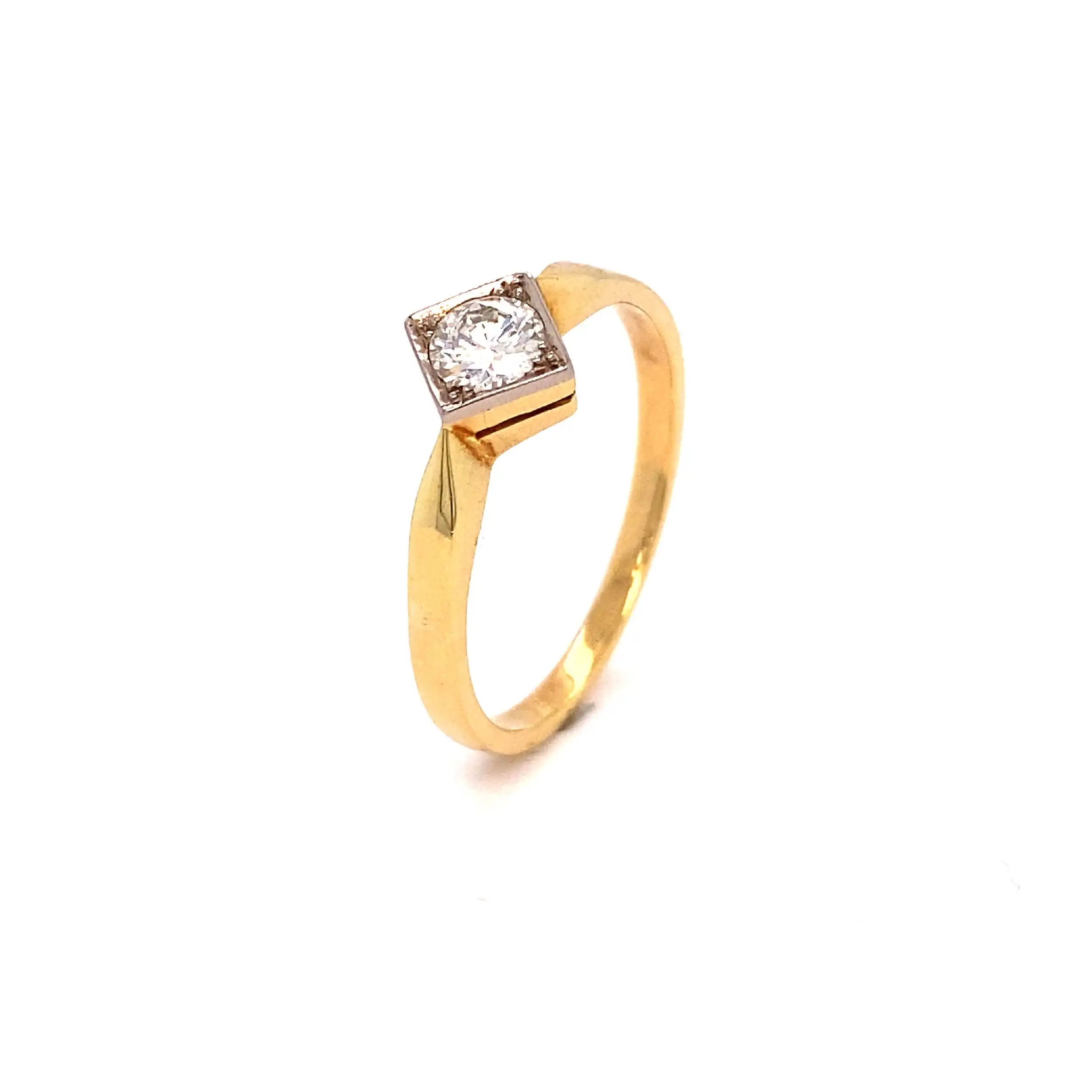 Solitärring Gelbgold mit Brillant Solitärring Gelbgold mit Brillant