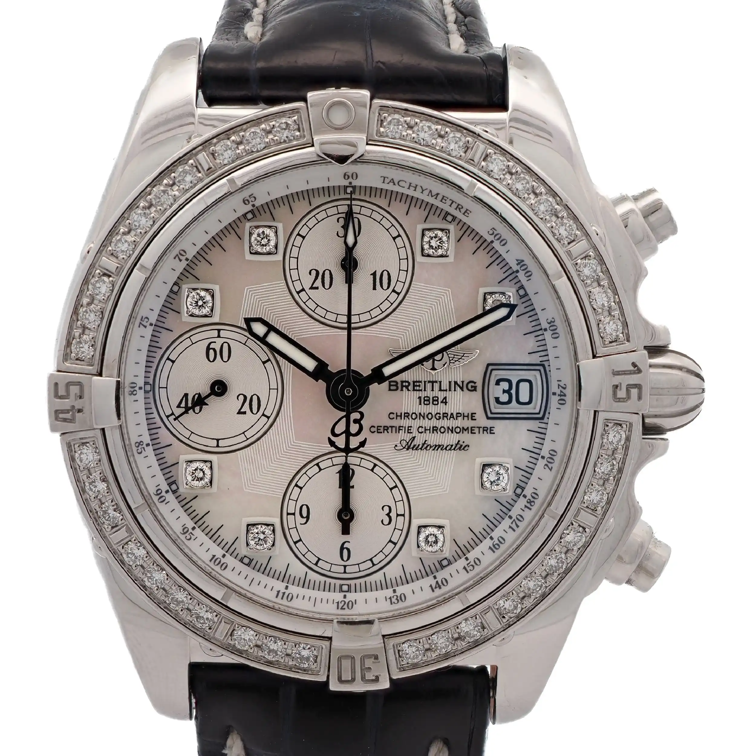 Herrenuhr Breitling Cockpit Ref A13358 mit Brillantbesatz Herrenuhr Breitling Cockpit Ref A13358 mit Brillantbesatz
