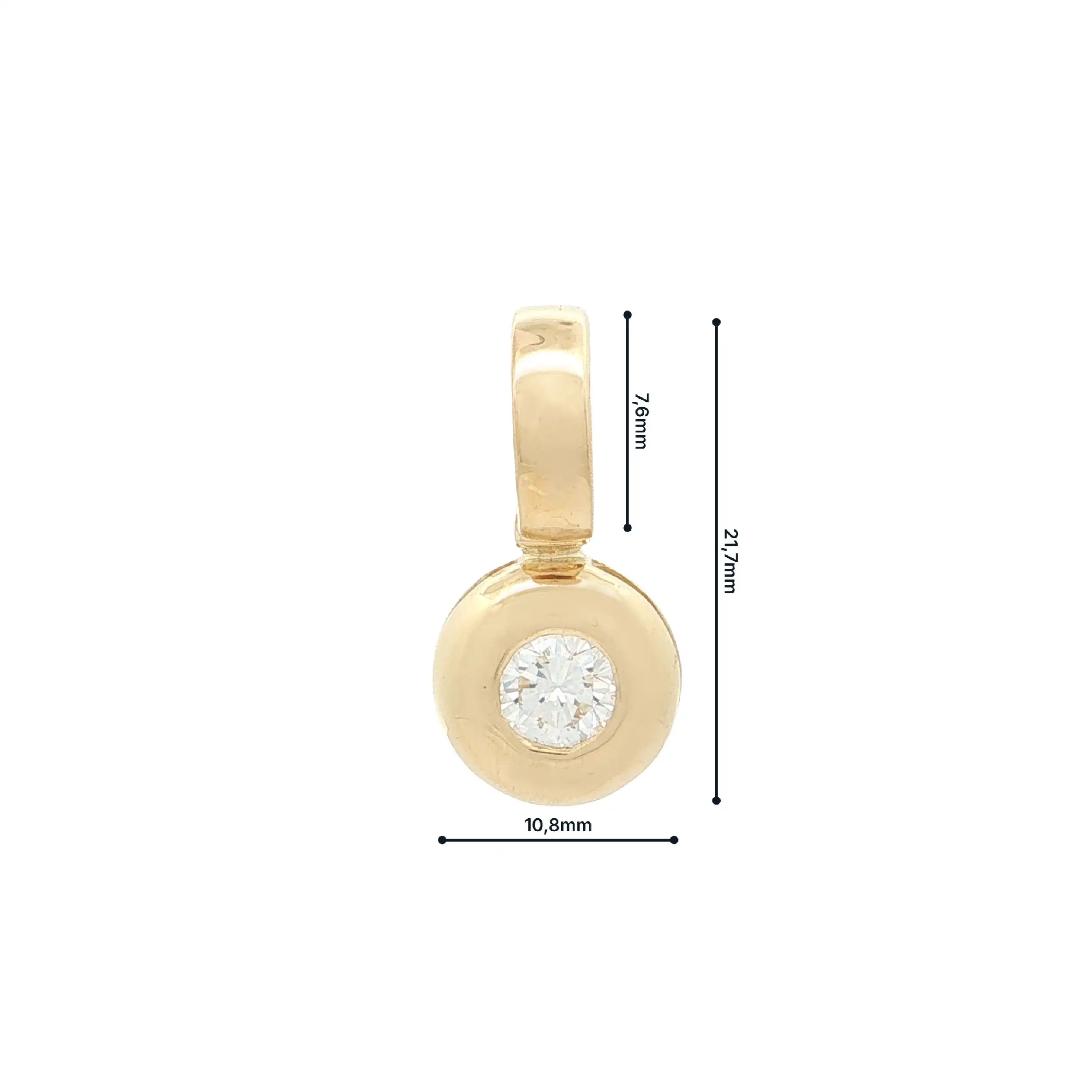 Anhänger Gelbgold mit Brillant