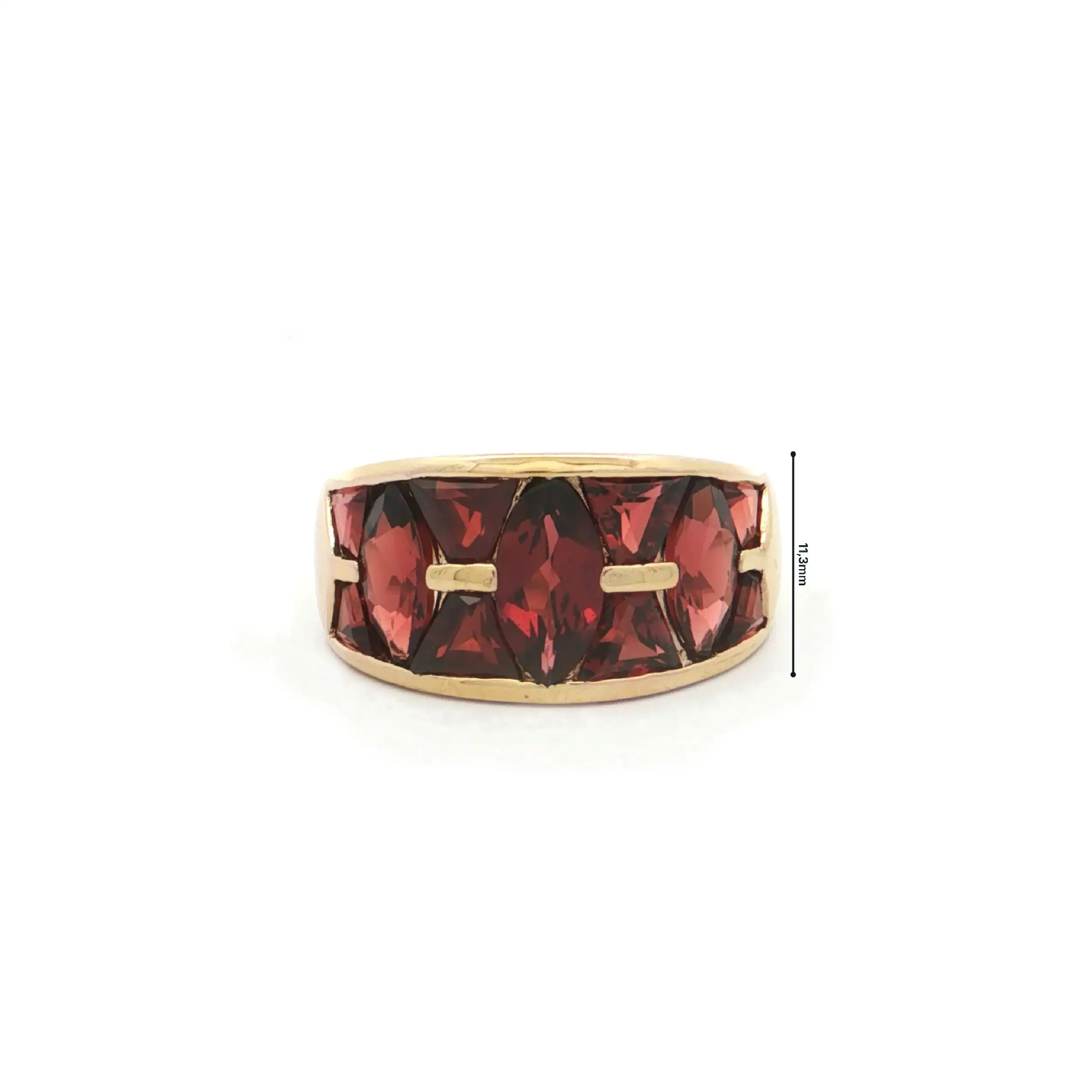 Ring Silber vergoldet mit Rhodolith
