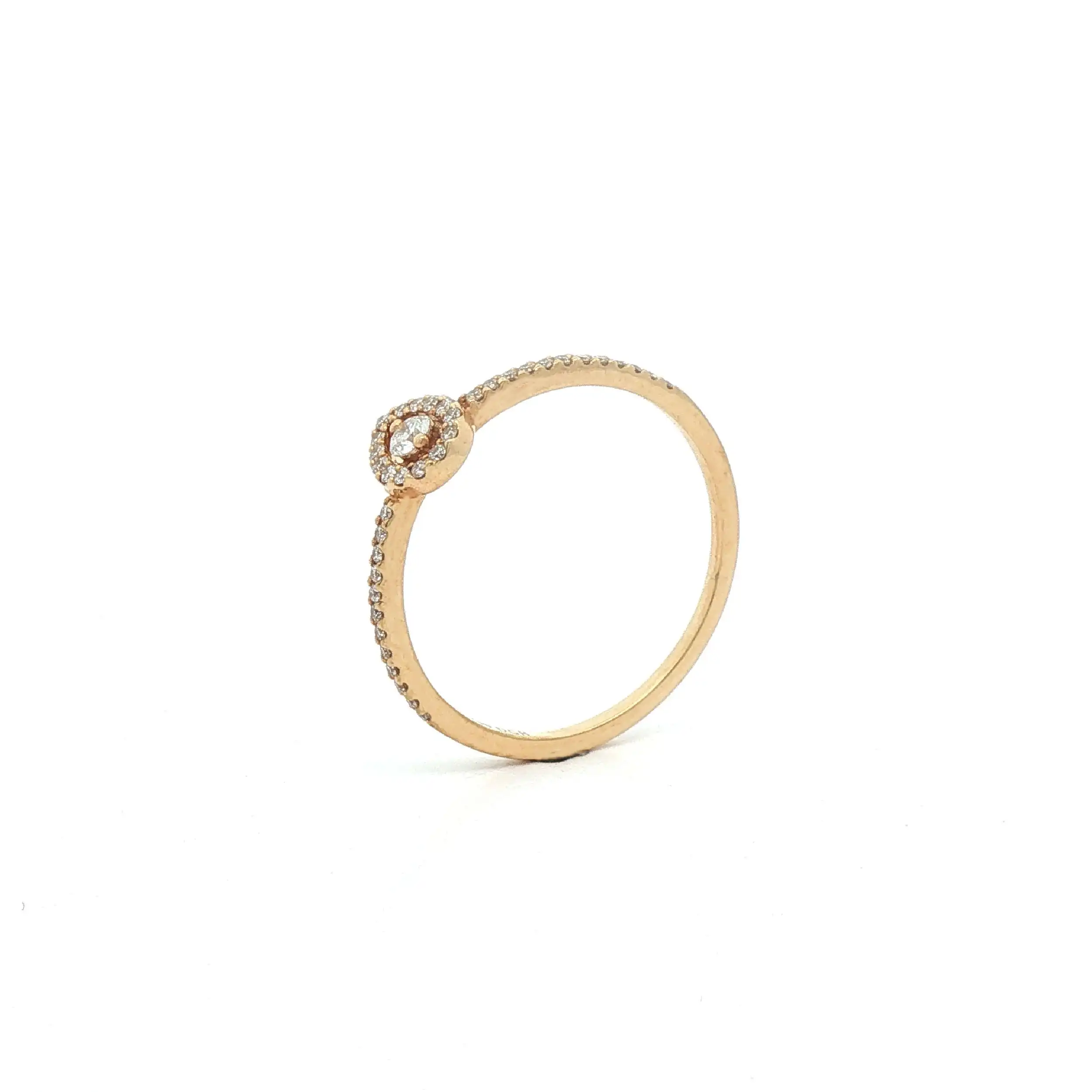 Ring Gelbgold "Tropfen" mit Brillanten Ring Gelbgold "Tropfen" mit Brillanten
