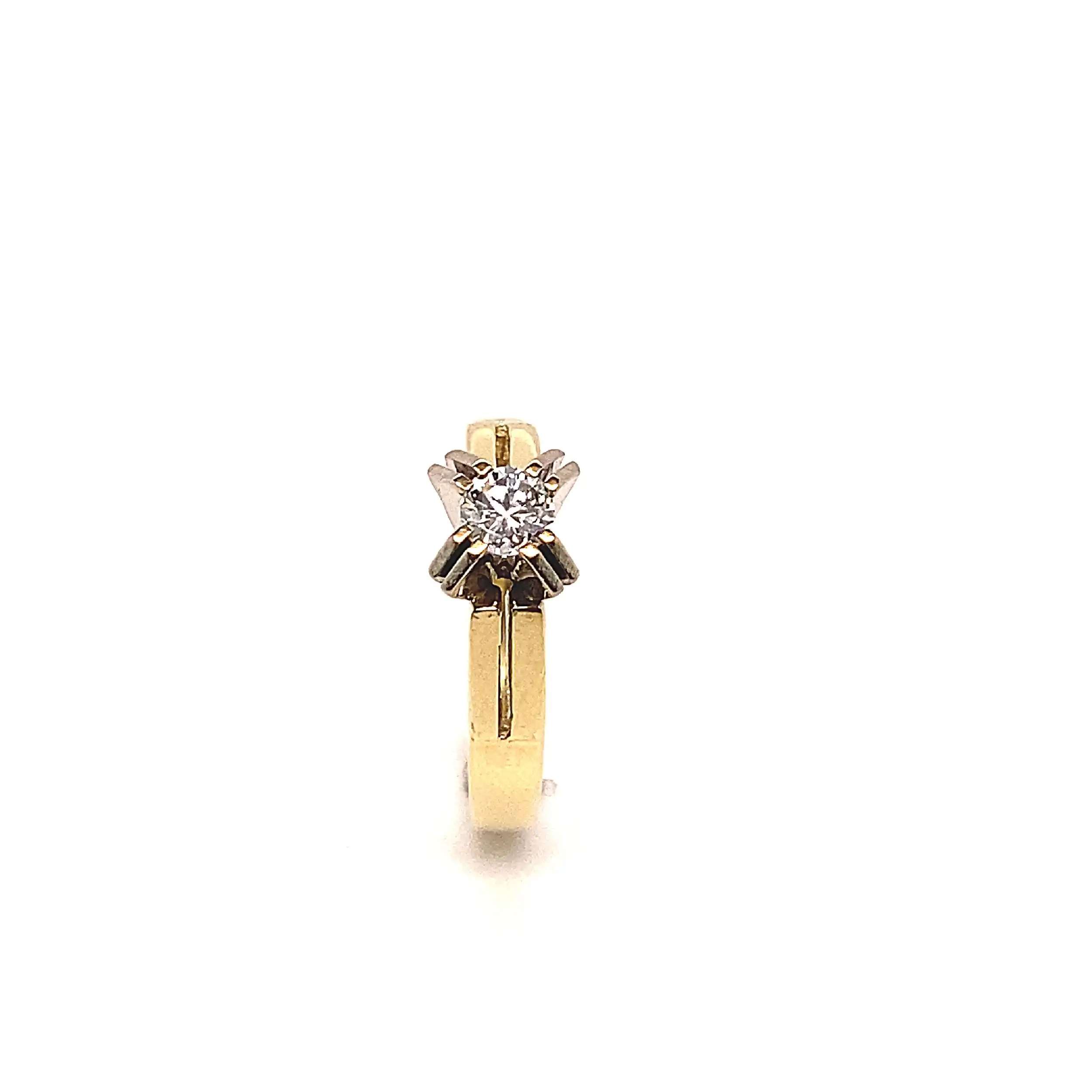 Ring Bicolor mit Brillant