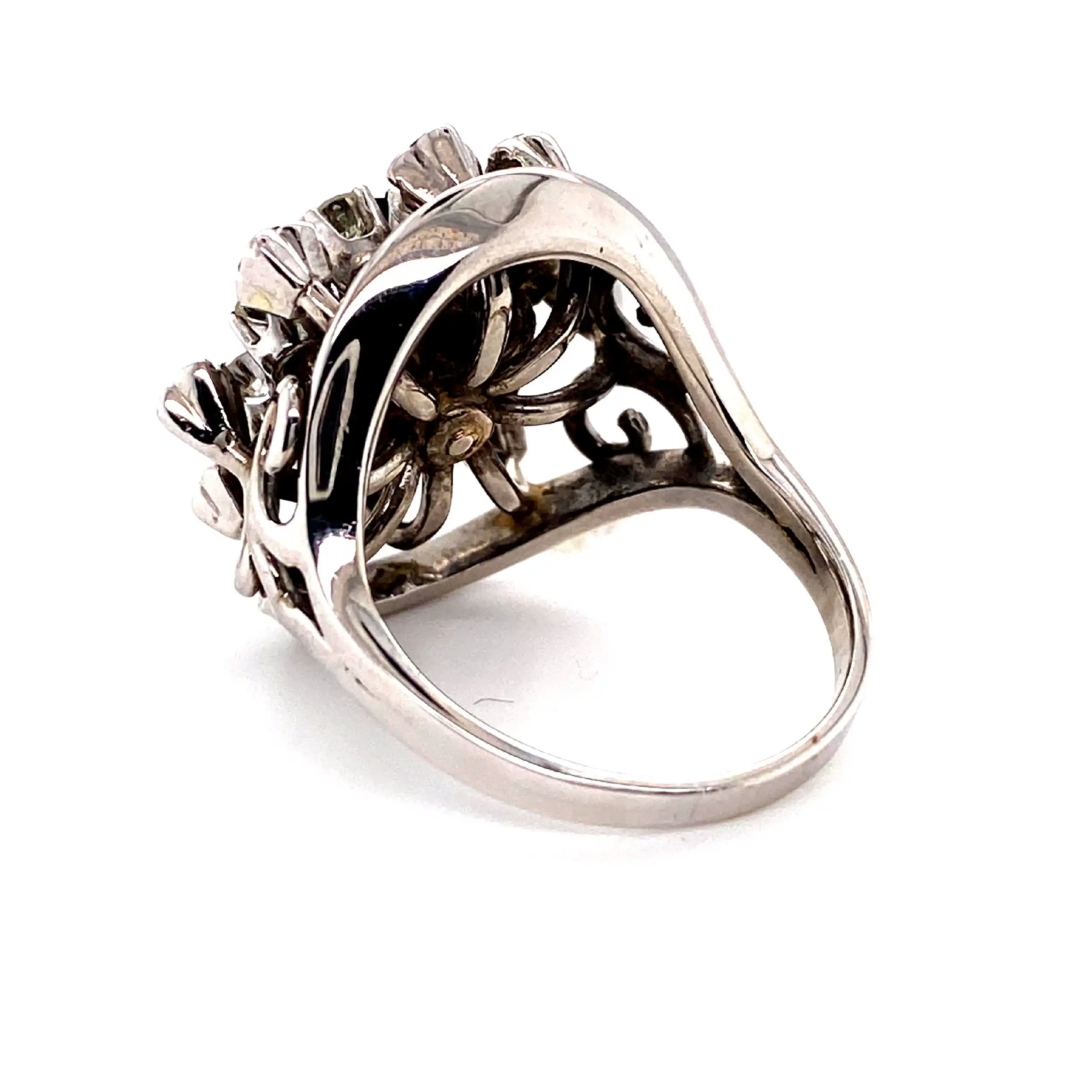 Ring Weißgold mit Saphir und Brillanten Ring Weißgold mit Saphir und Brillanten