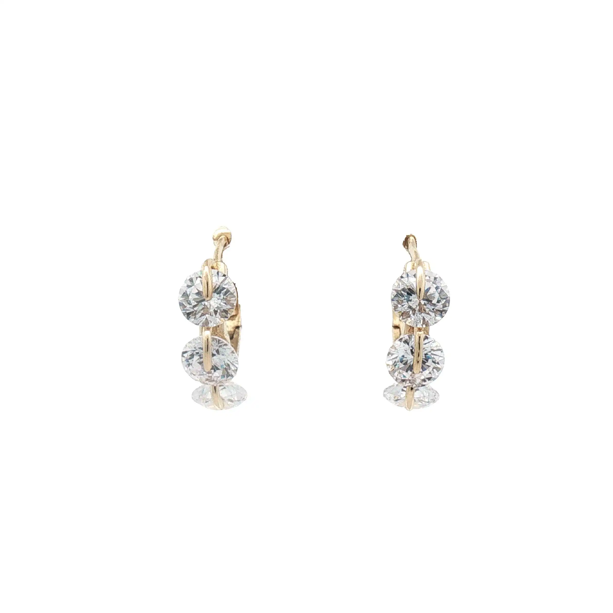 Creolen Gelbgold mit Zirkonia