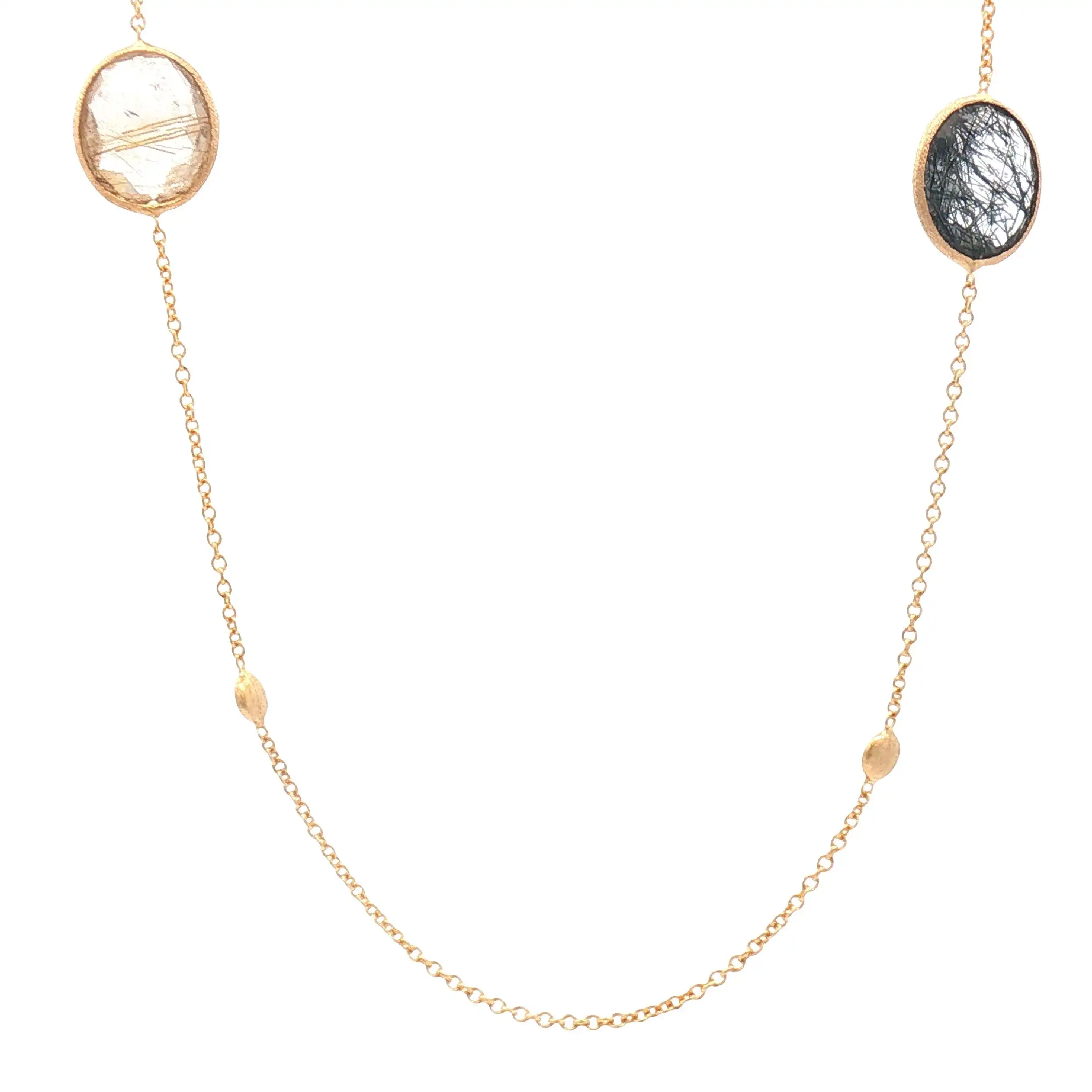 Collier Gelbgold mit Farbsteinen Collier Gelbgold mit Farbsteinen