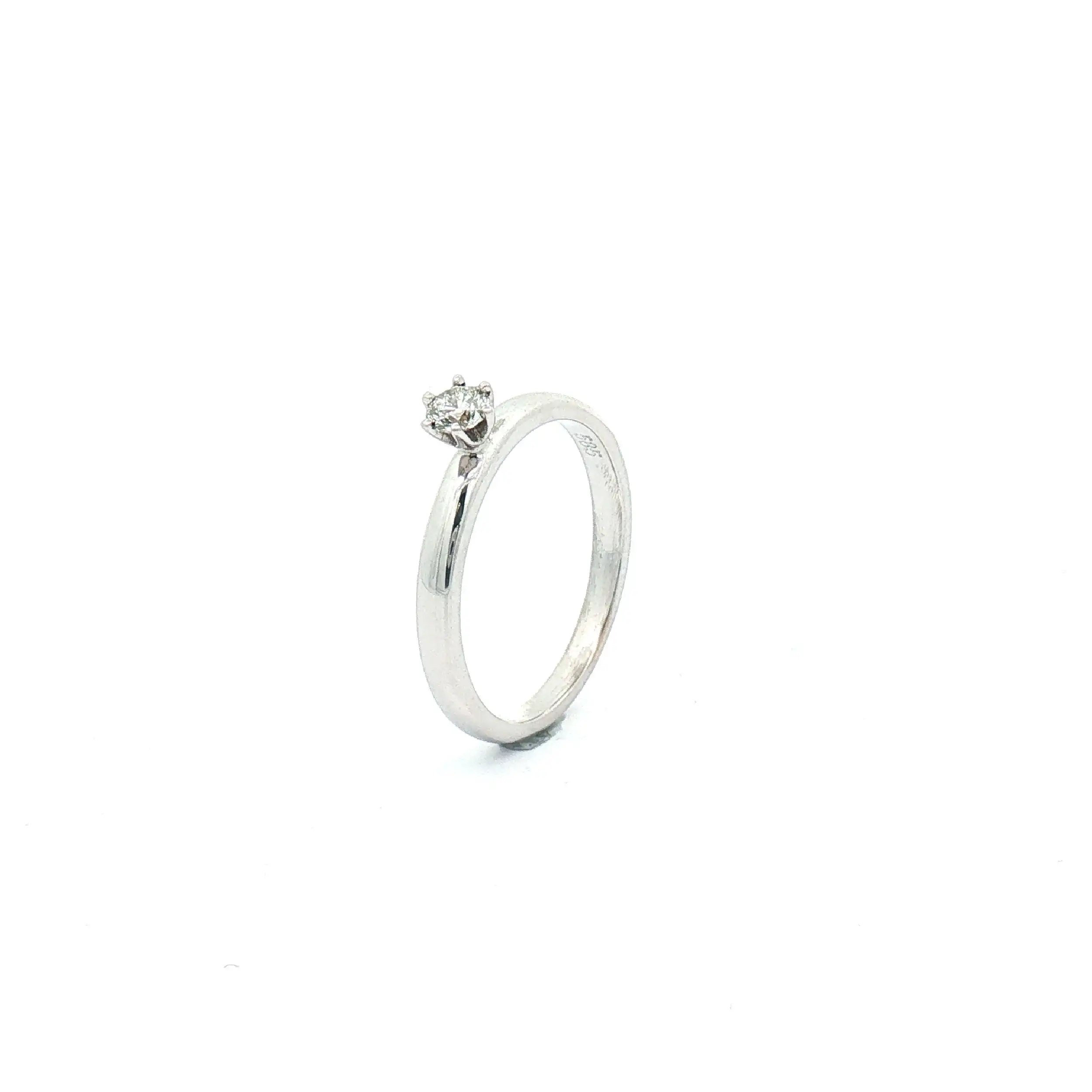 Ring Weißgold mit Brillant Ring Weißgold mit Brillant