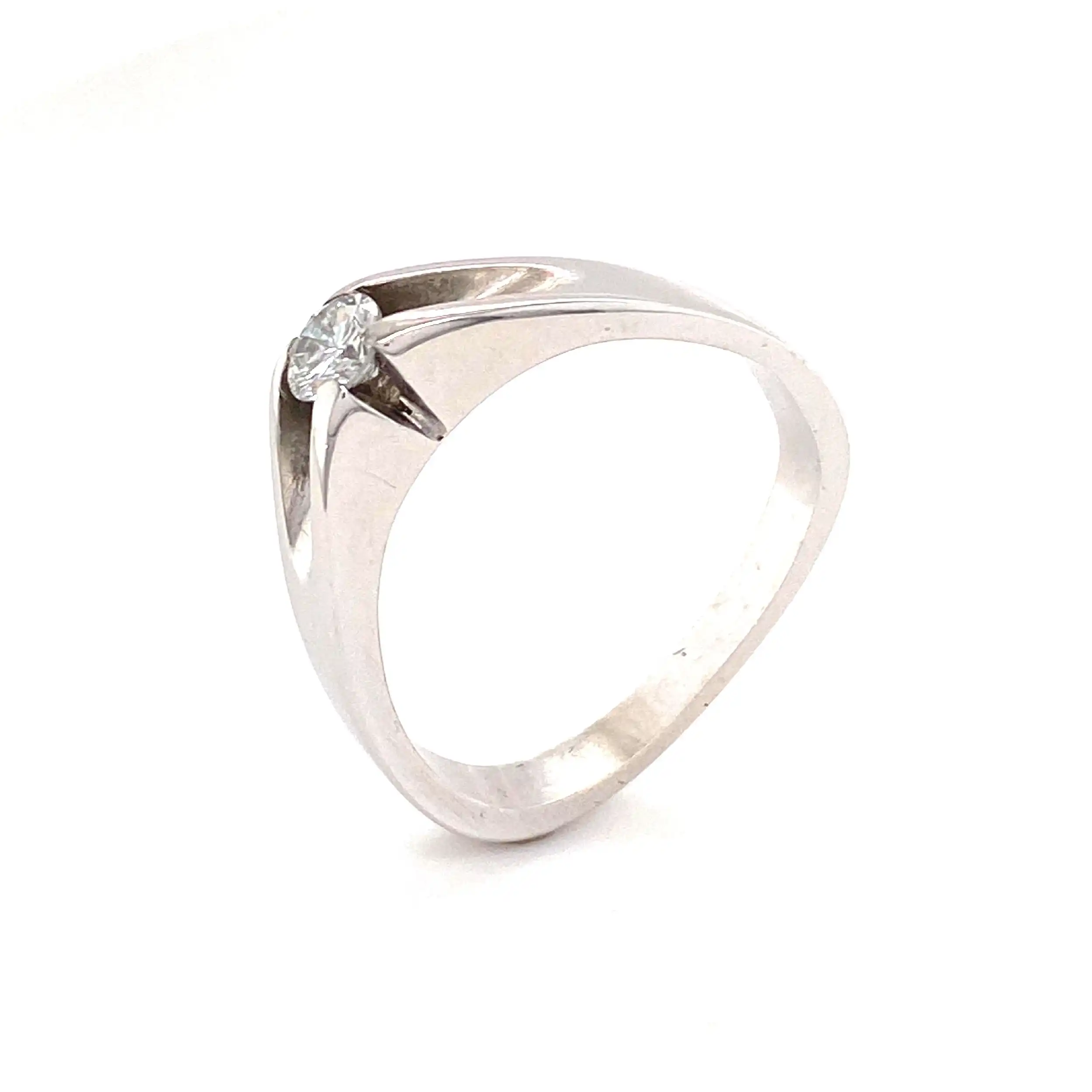 Ring Weißgold mit Brillant Ring Weißgold mit Brillant