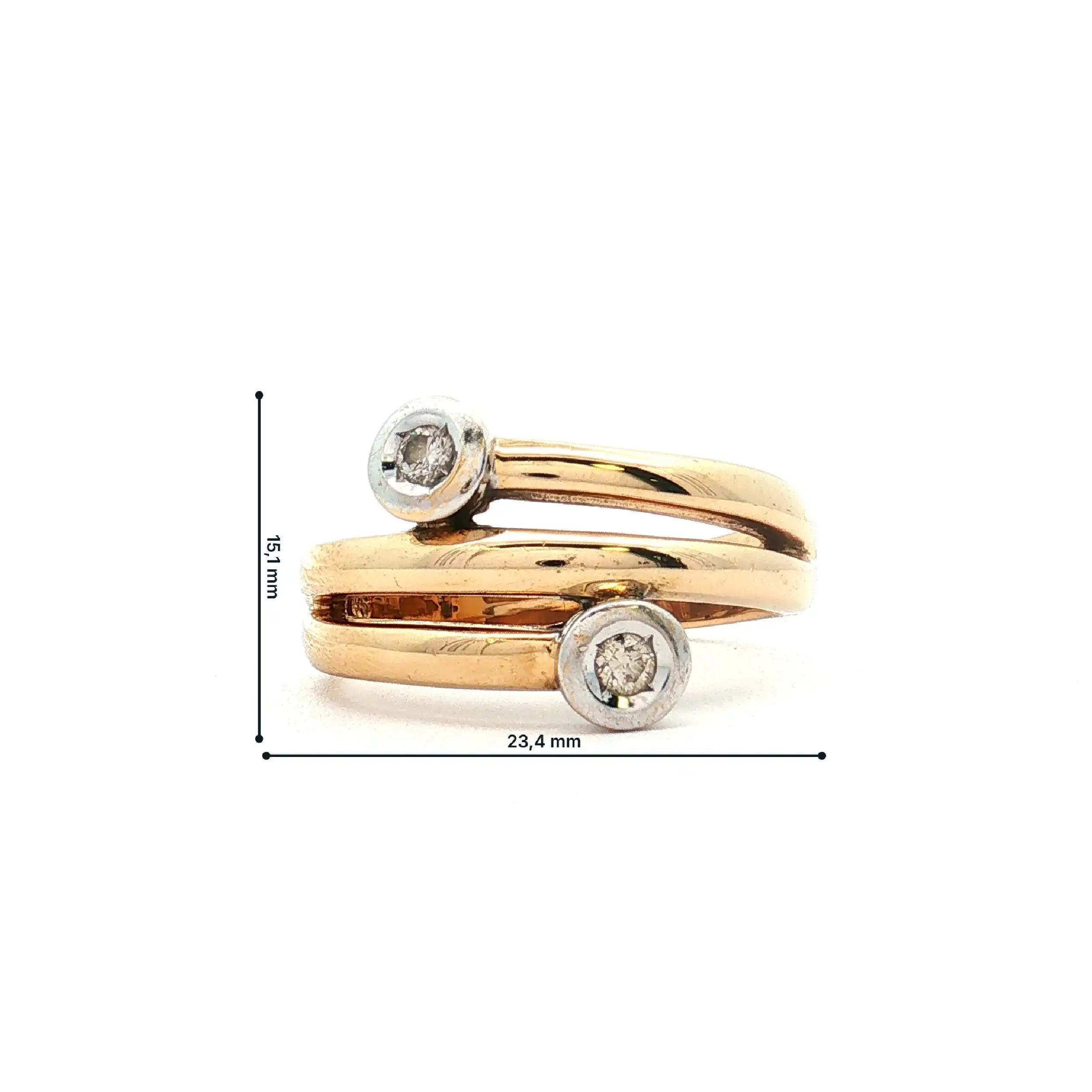 Ring Bicolor mit Brillanten
