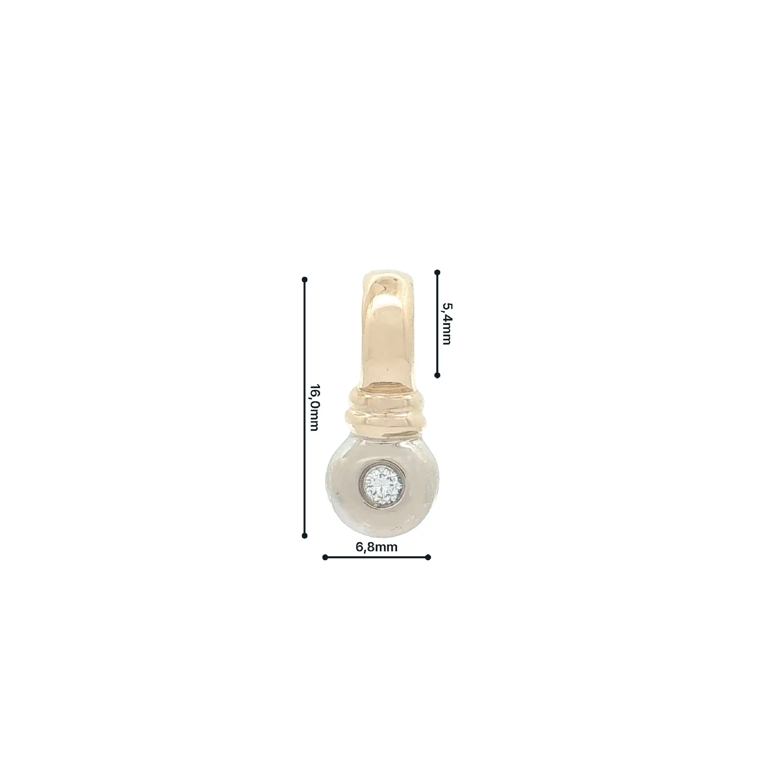 Anhänger/Clip Bicolor mit Brillant
