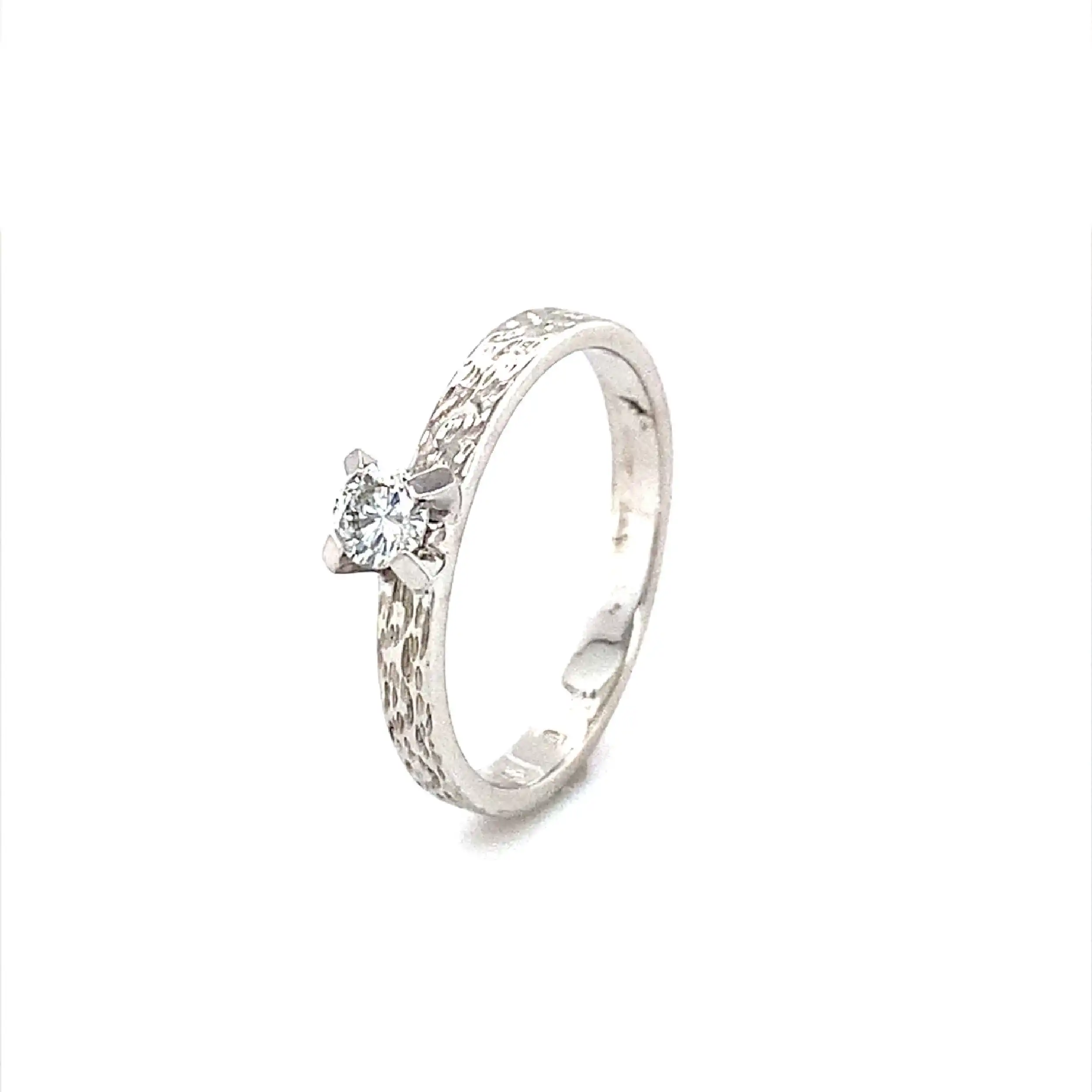 Ring Weißgold mit Brillant Ring Weißgold mit Brillant