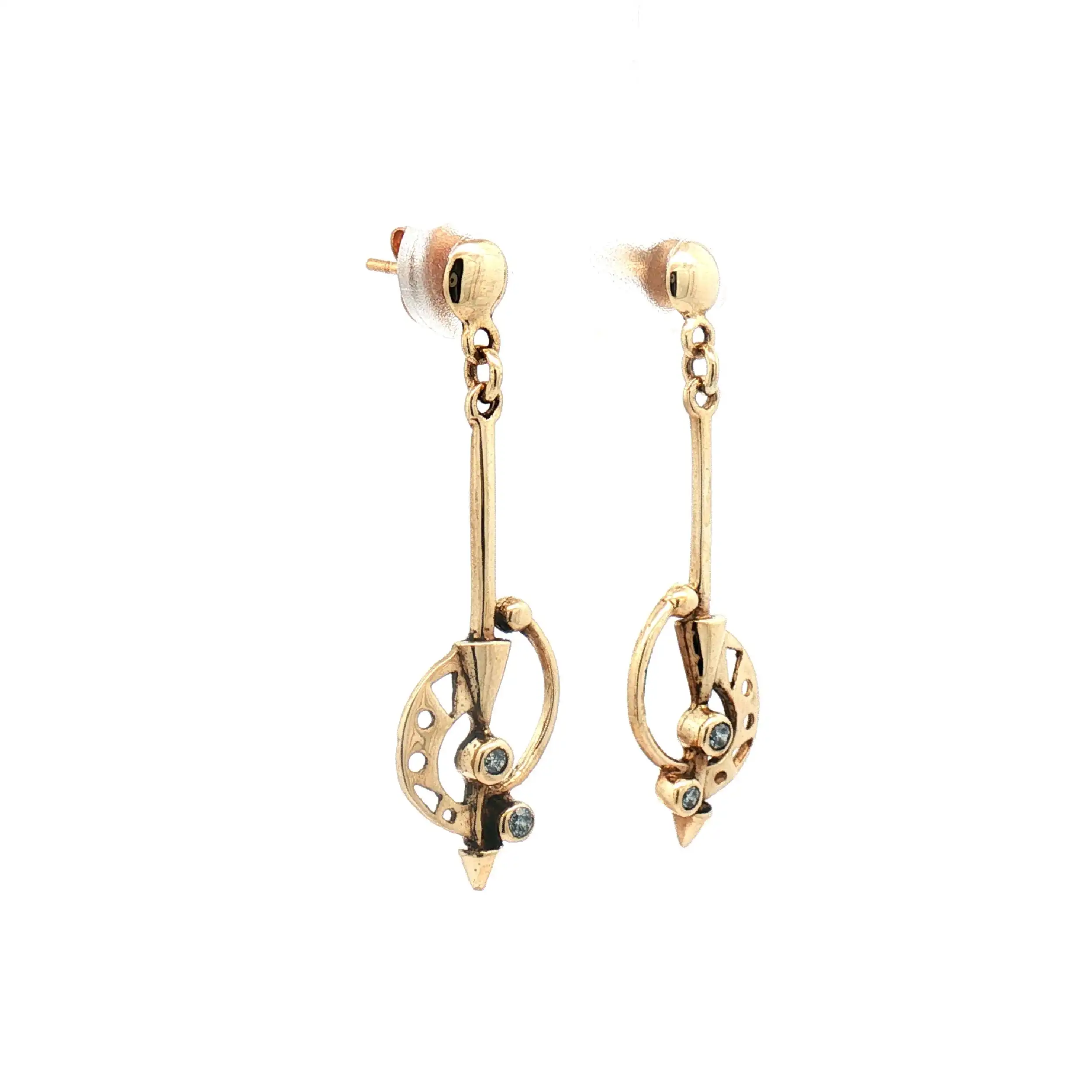 Ohrhänger Gelbgold mit Zirkonia Ohrhänger Gelbgold mit Zirkonia