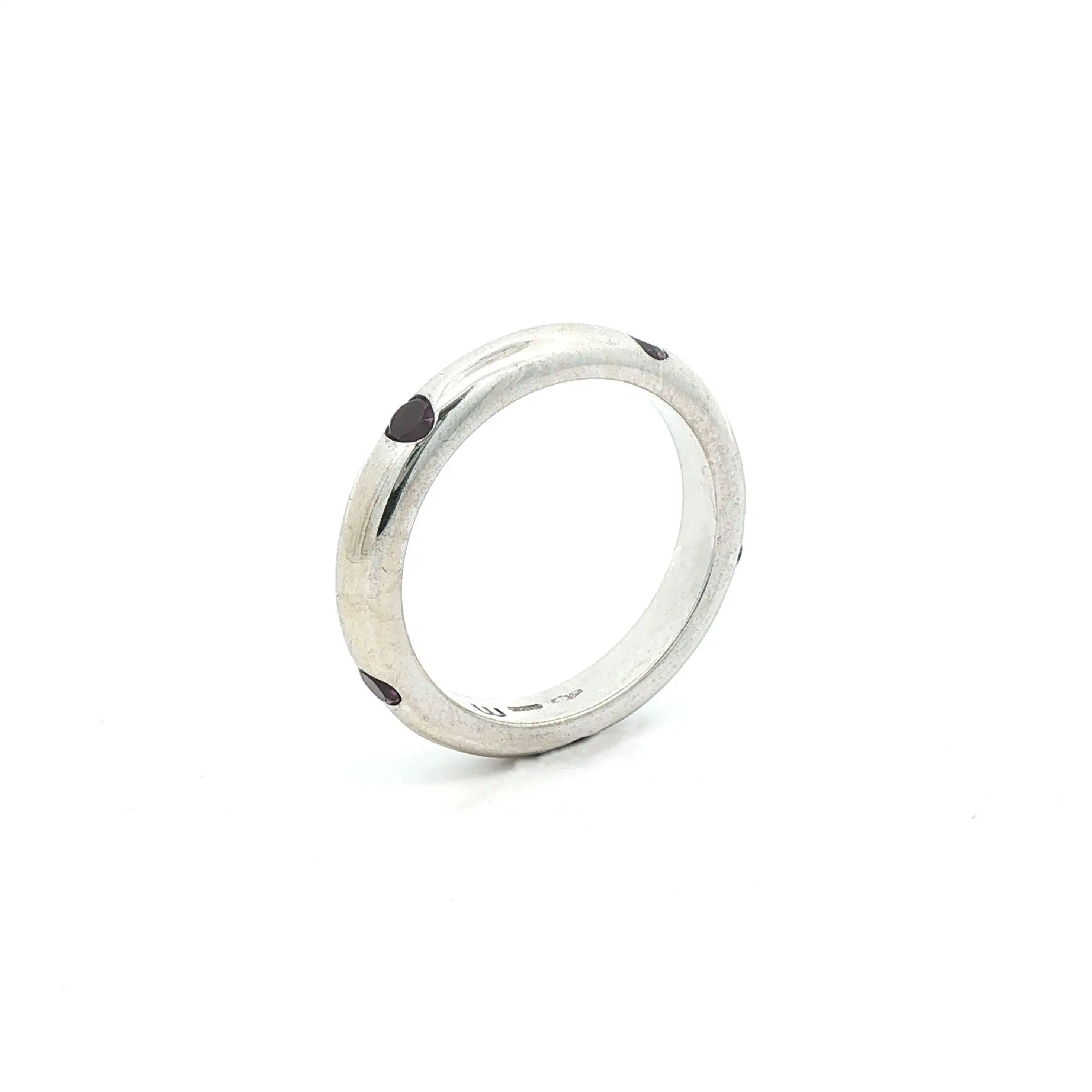 Ring Weißgold "Wempe" mit lila Steinen Ring Weißgold "Wempe" mit lila Steinen