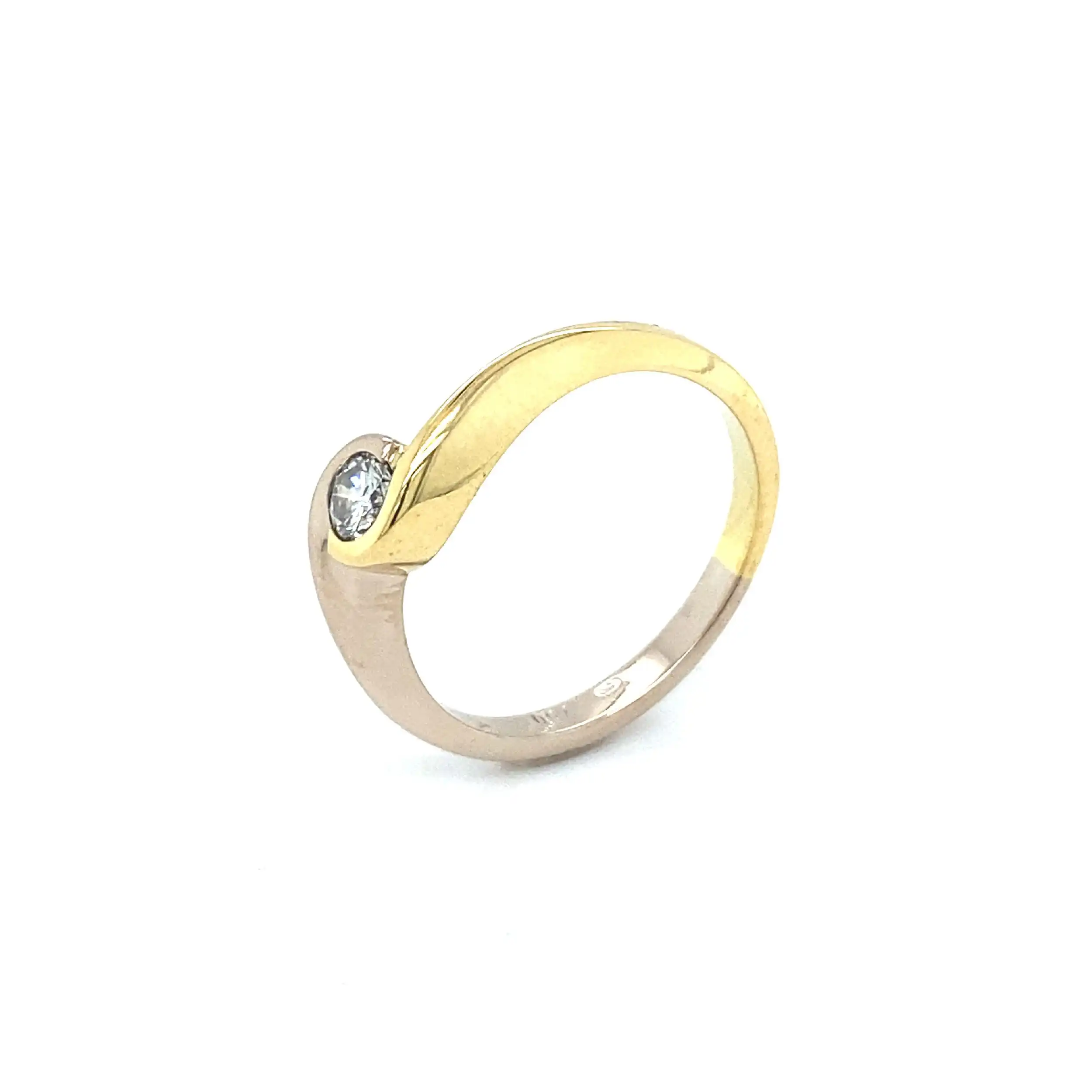 Ring Bicolor mit Brillant