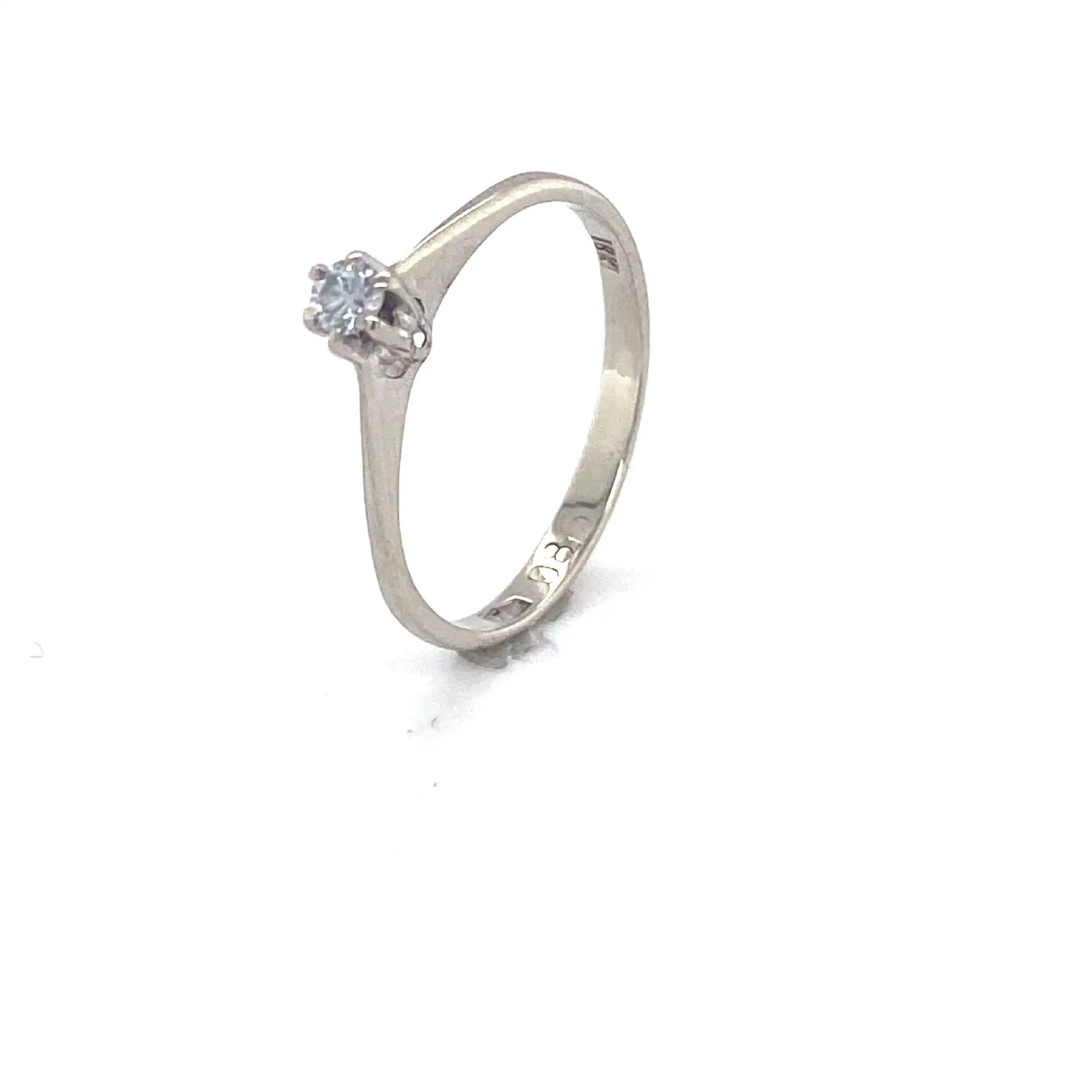 Ring Weißgold mit Brillant Ring Weißgold mit Brillant