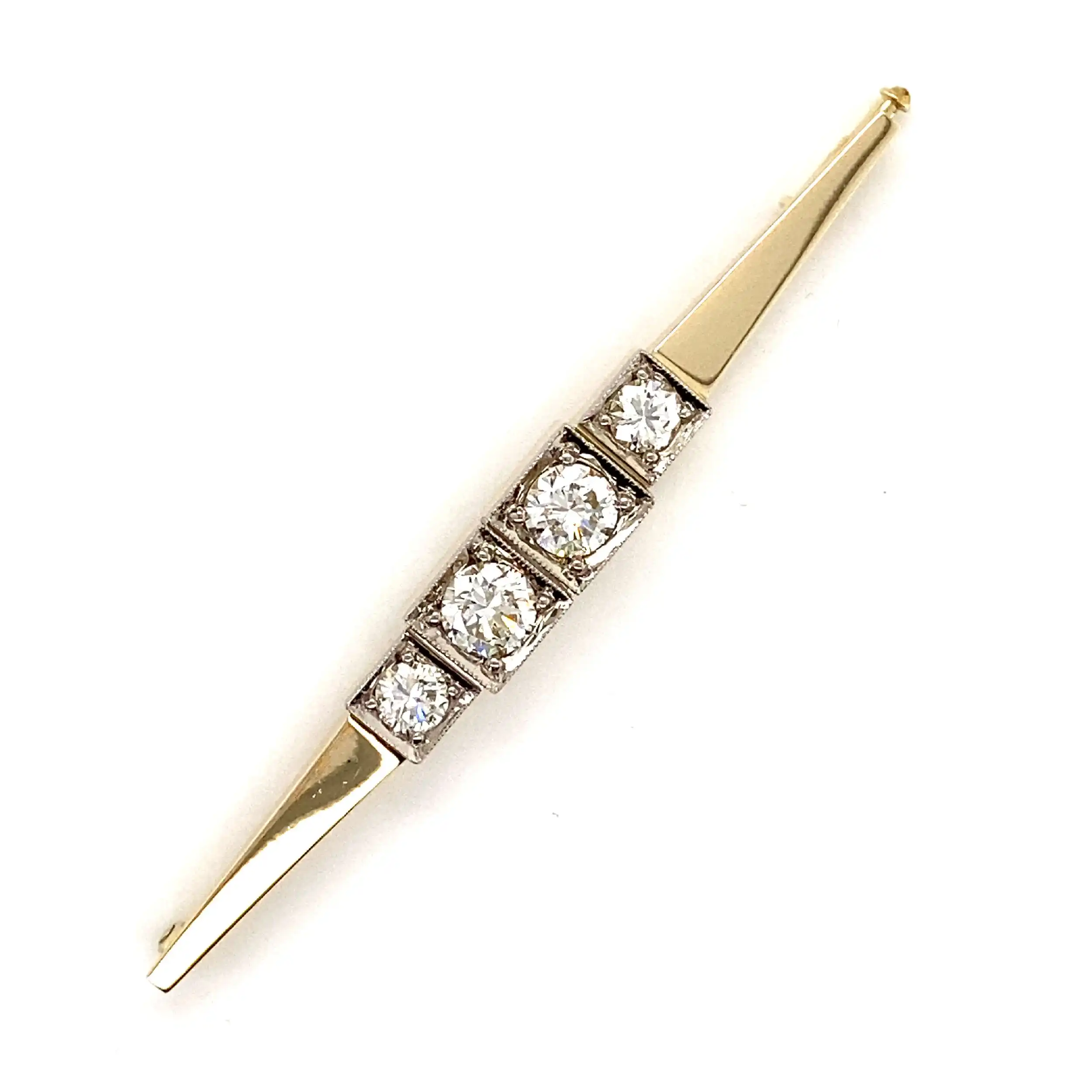 Nadel Gelbgold mit Brillanten