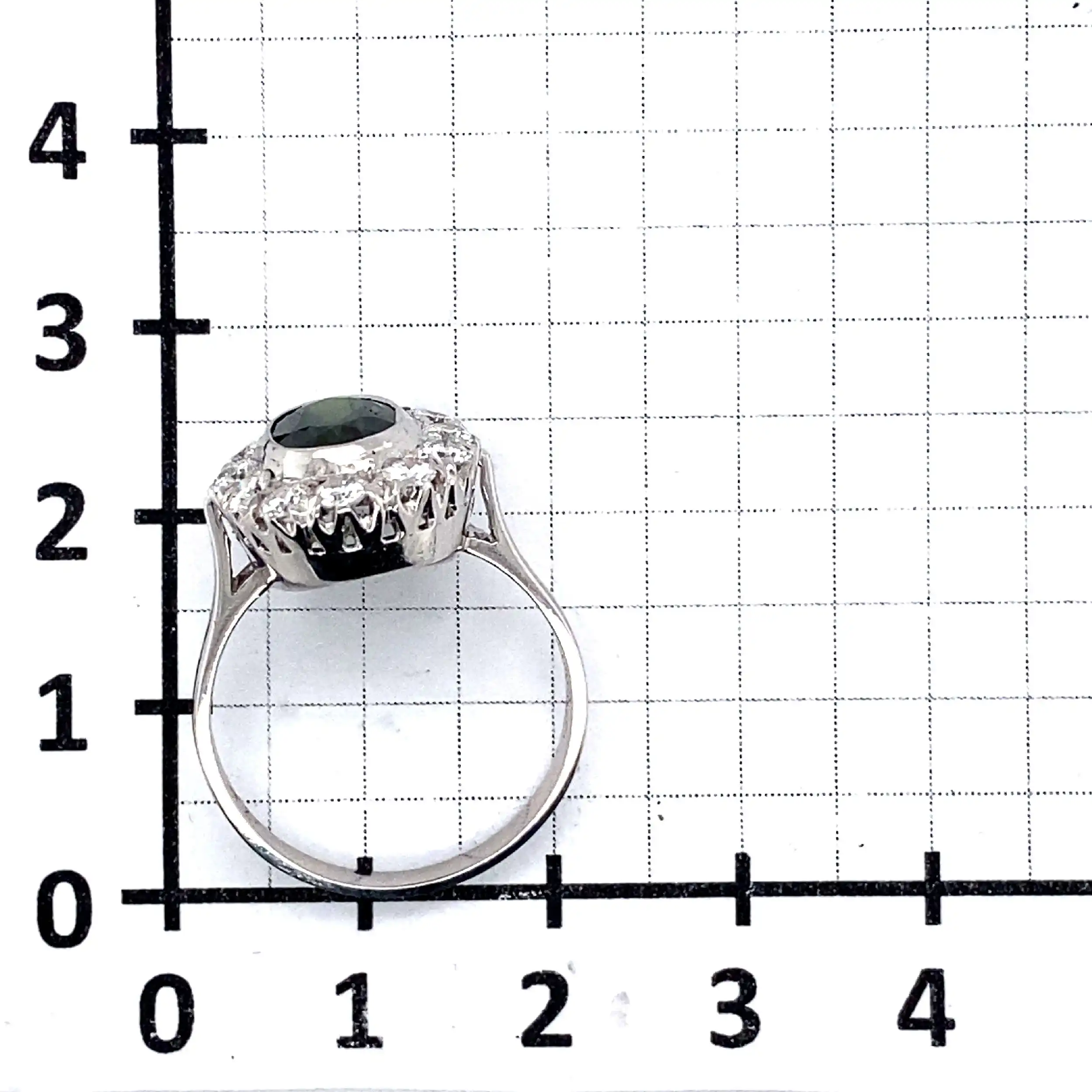 Ring Weißgold mit Turmalin und Brillanten Ring Weißgold mit Turmalin und Brillanten