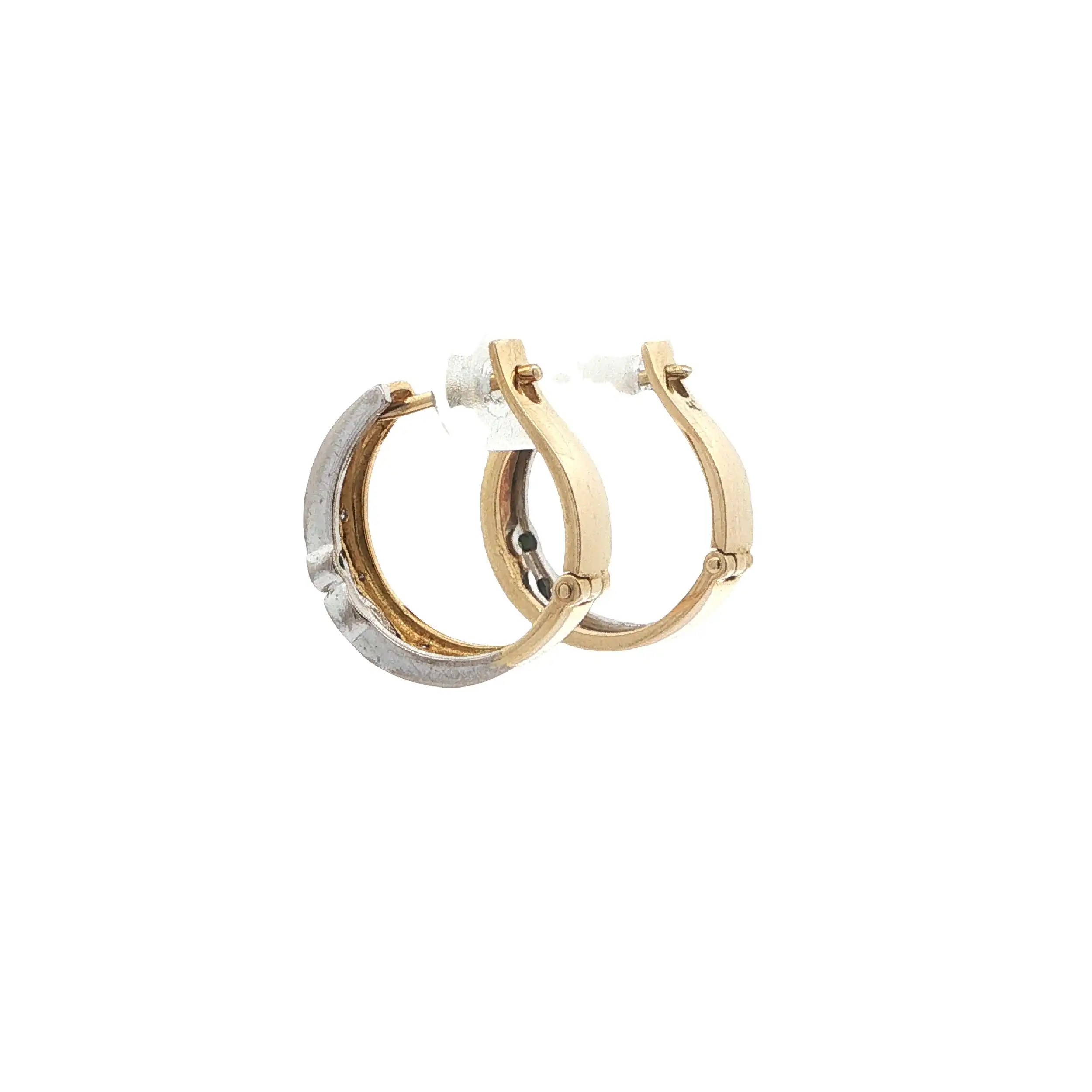 Creolen Bicolor mit Saphir, Smaragd & Diamanten Creolen Bicolor mit Saphir, Smaragd & Diamanten