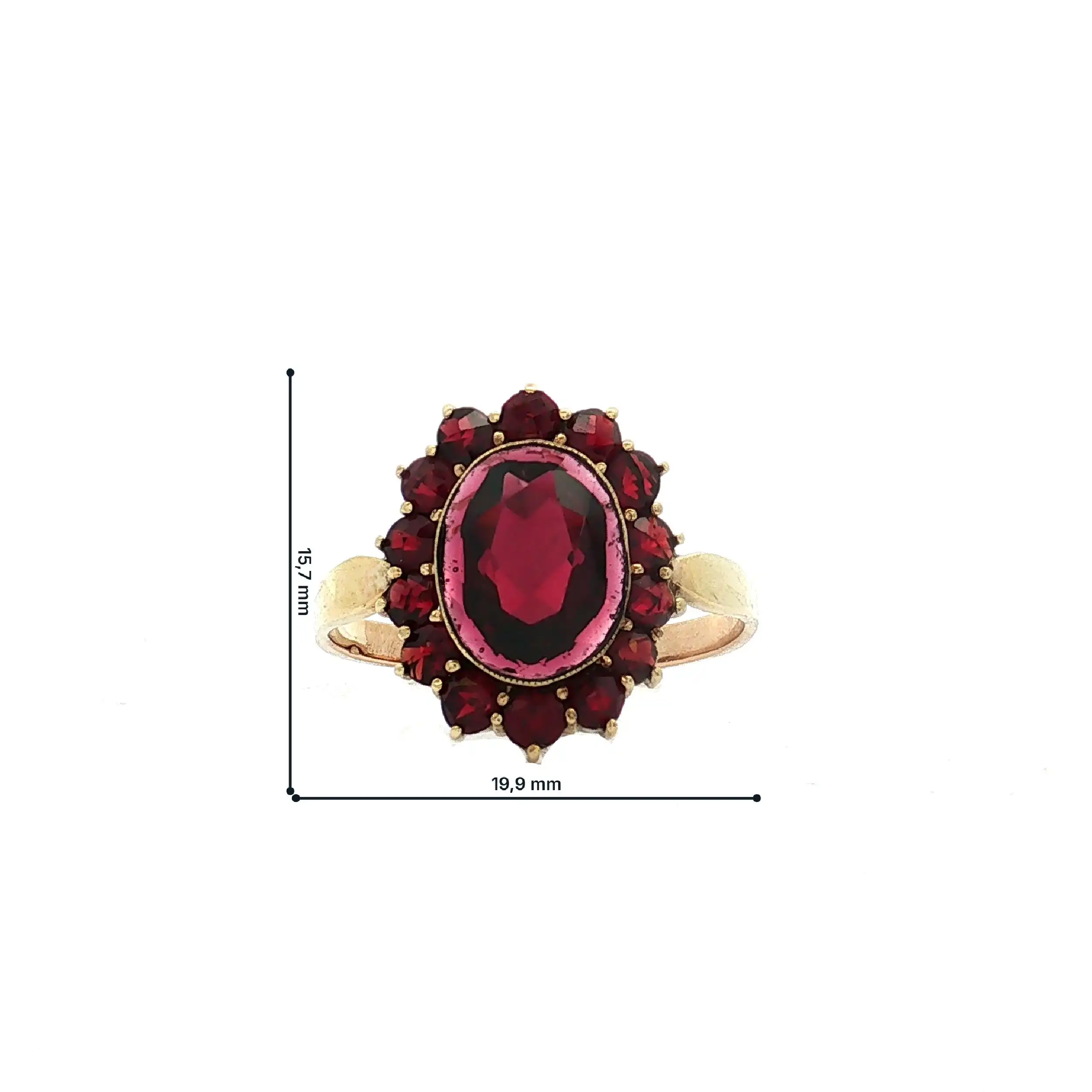 Ring Gelbgold mit Granat Ring Gelbgold mit Granat