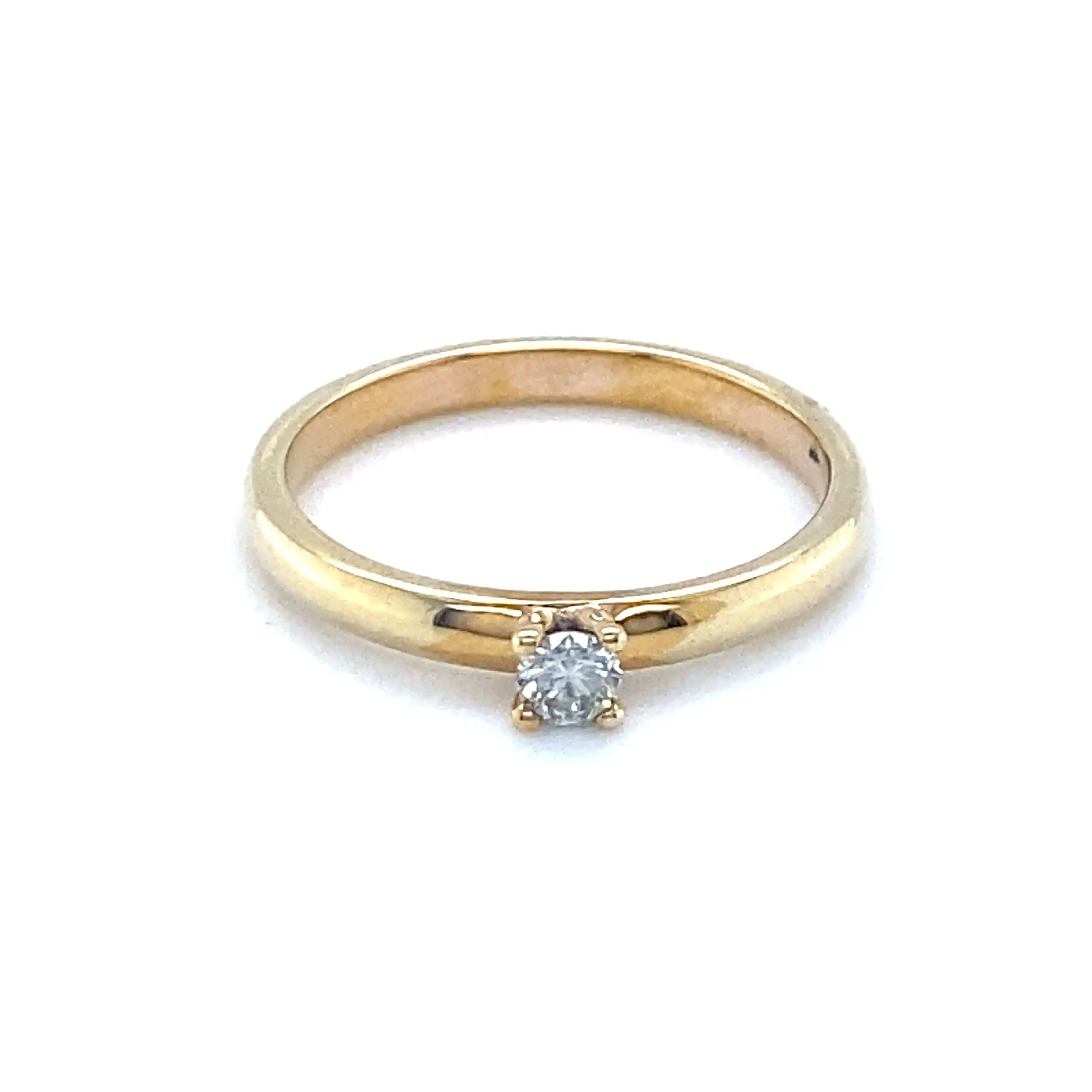 Ring Gelbgold mit Brillant Solitär Ring Gelbgold mit Brillant Solitär