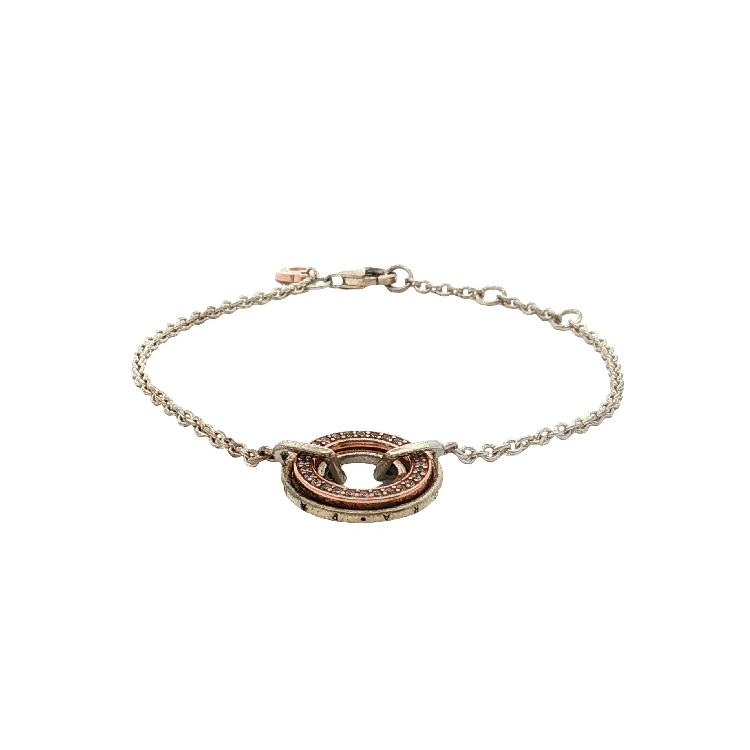 Armband Silber teilvergoldet Pandora mit Zirkonia Armband Silber teilvergoldet Pandora mit Zirkonia