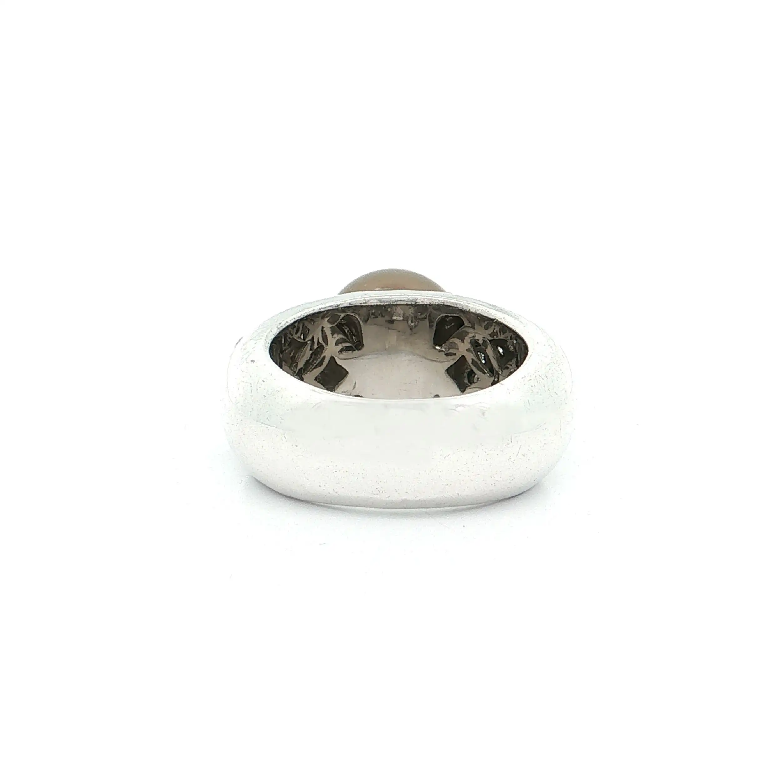 Ring Silber mit brauner Perle und Zirkonia