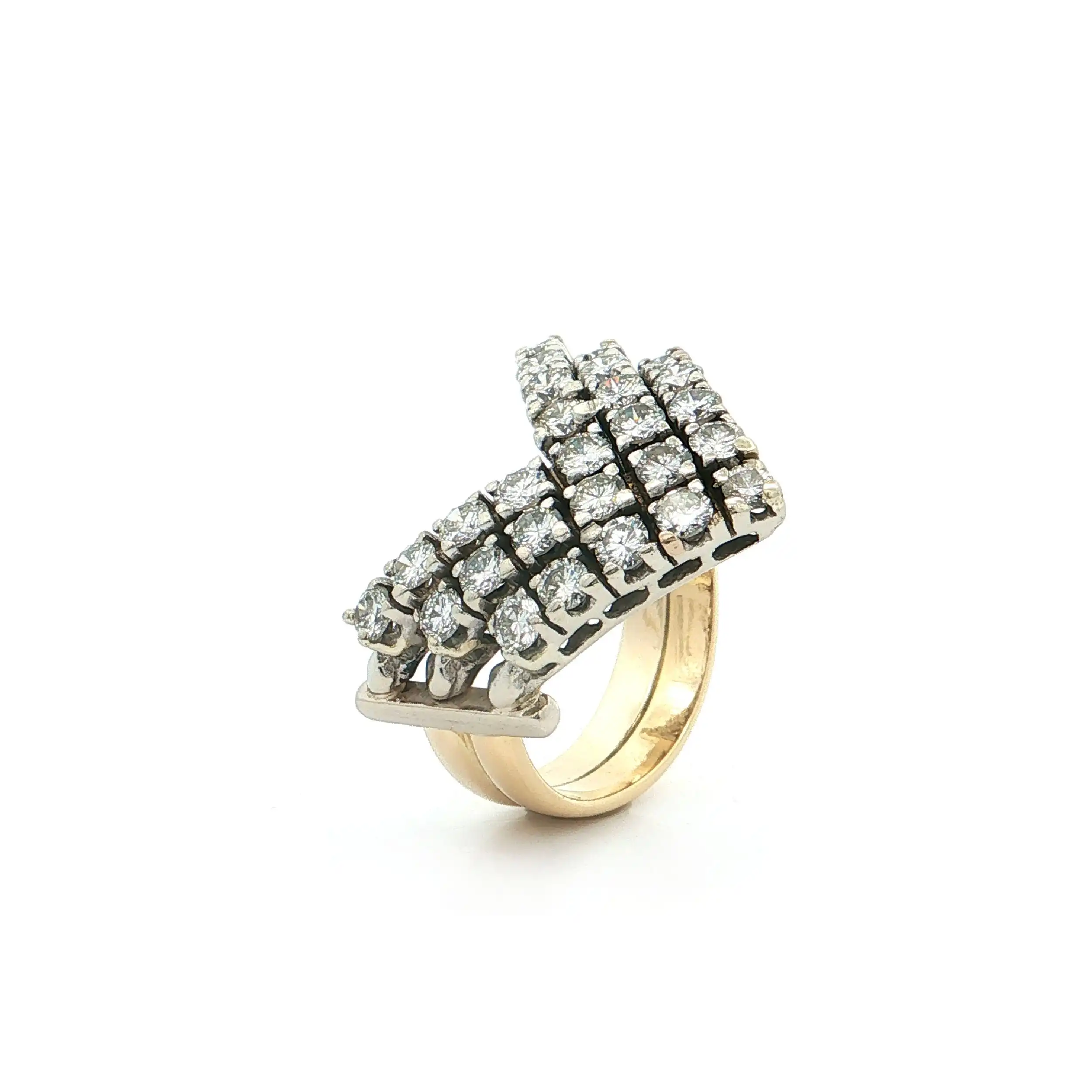 Ring Bicolor mit Brillanten