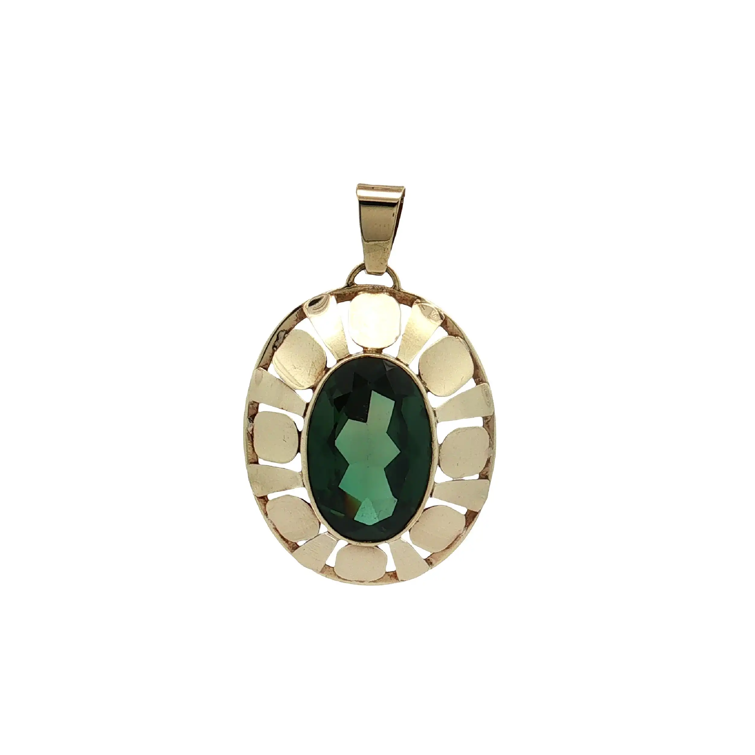 Anhänger Gelbgold mit Spinell