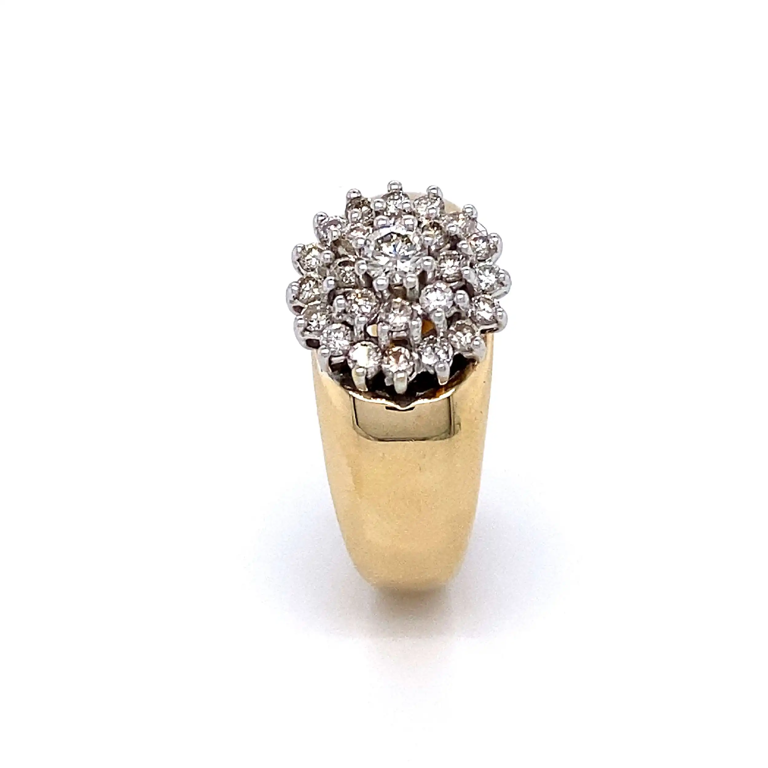 Ring Blüte Bicolor mit 25 Brillanten Ring Blüte Bicolor mit 25 Brillanten