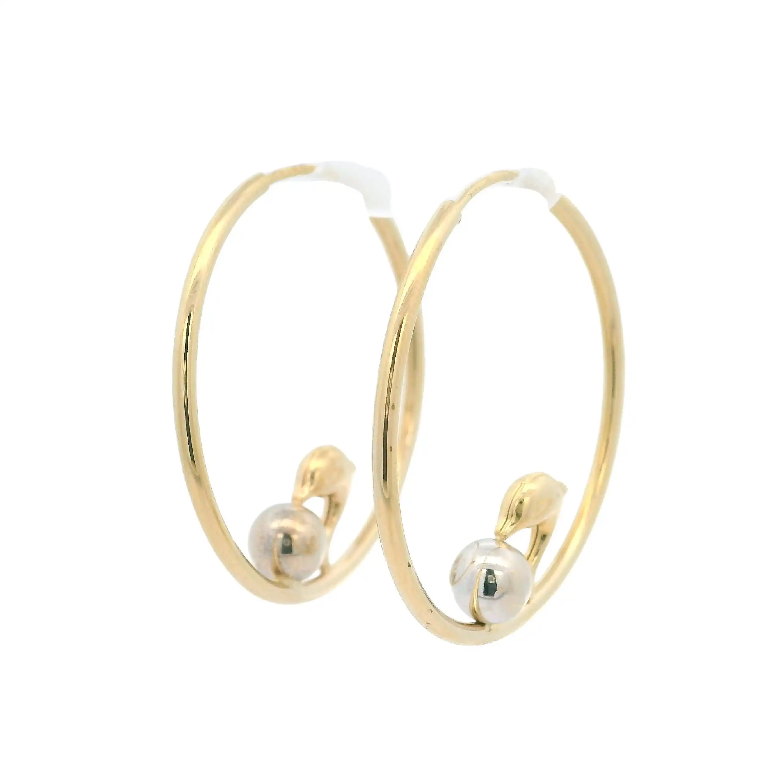 Creolen Bicolor mit Delfin Creolen Bicolor mit Delfin