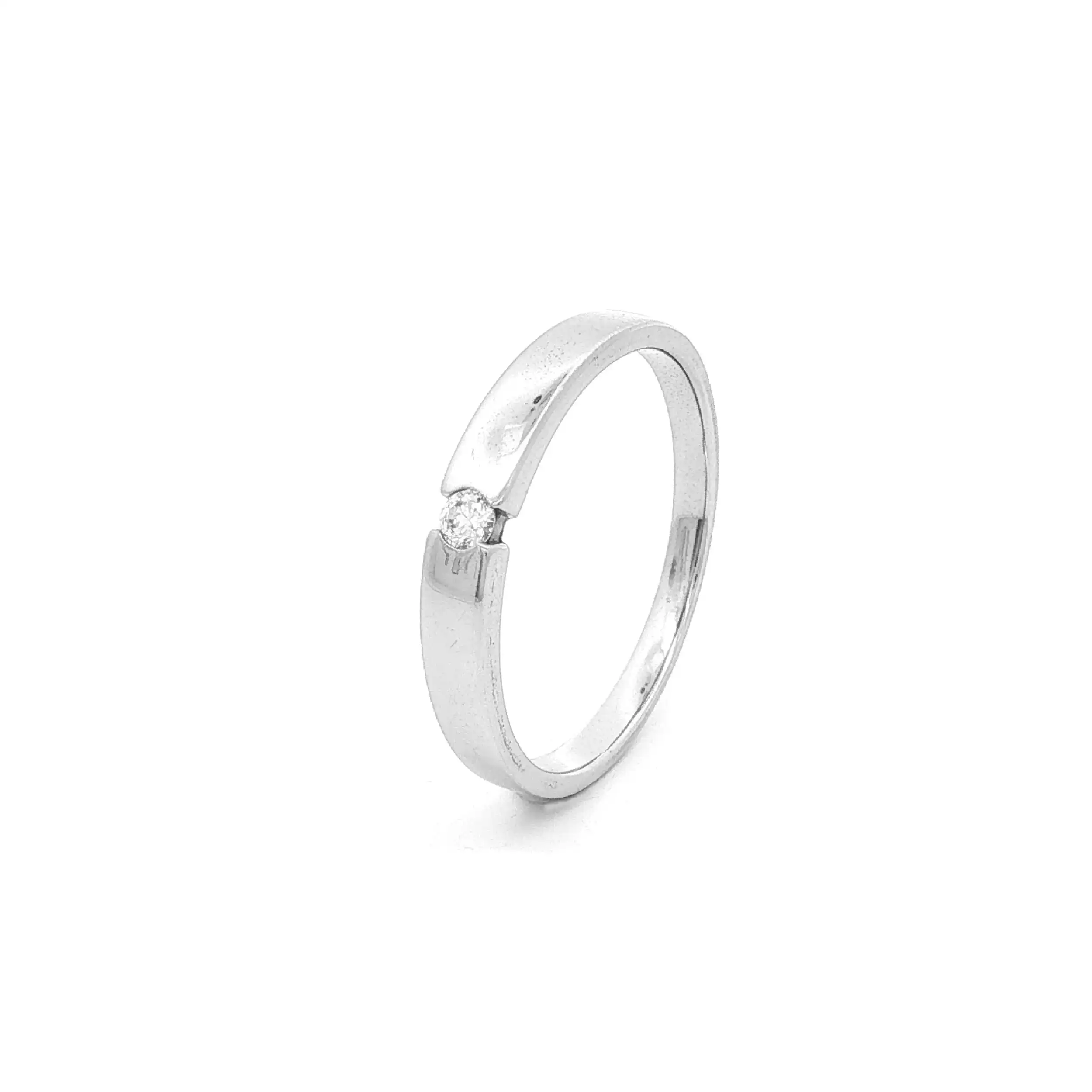 Ring Weißgold mit Brillant Ring Weißgold mit Brillant