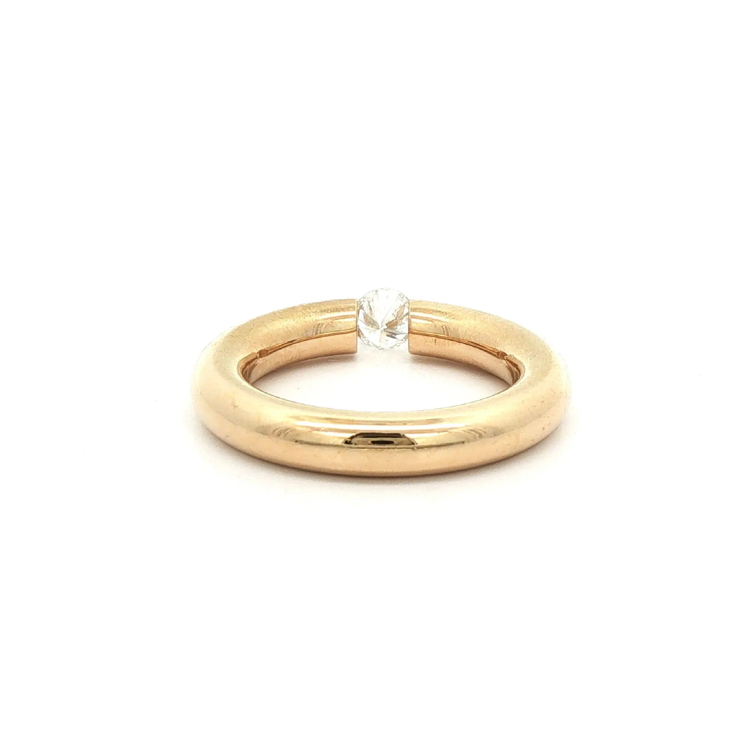 Spannring Gelbgold, graviert mit 0,25ct Spannring Gelbgold, graviert mit 0,25ct