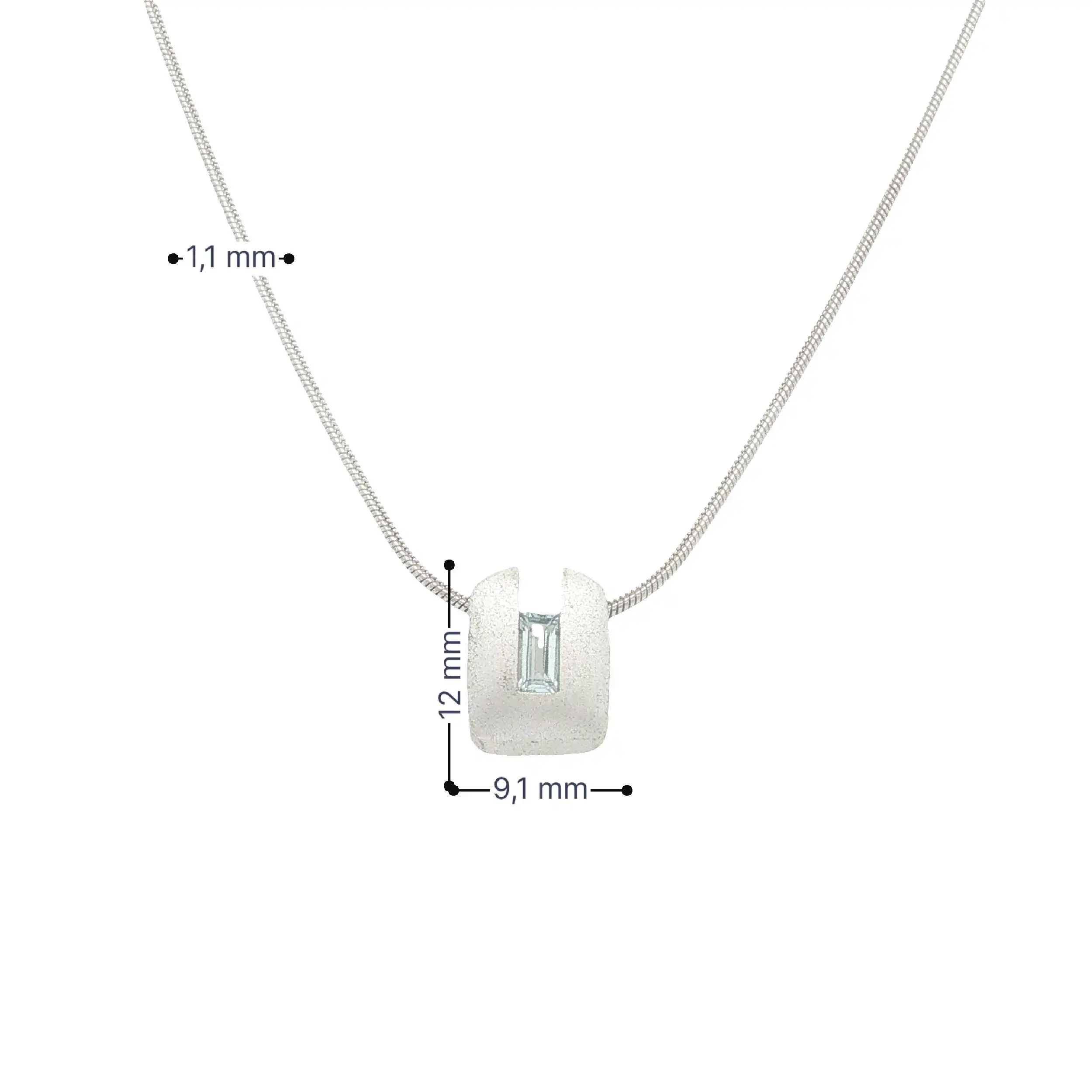 Kette mit Anhänger Silber blauer Stein Kette mit Anhänger Silber blauer Stein